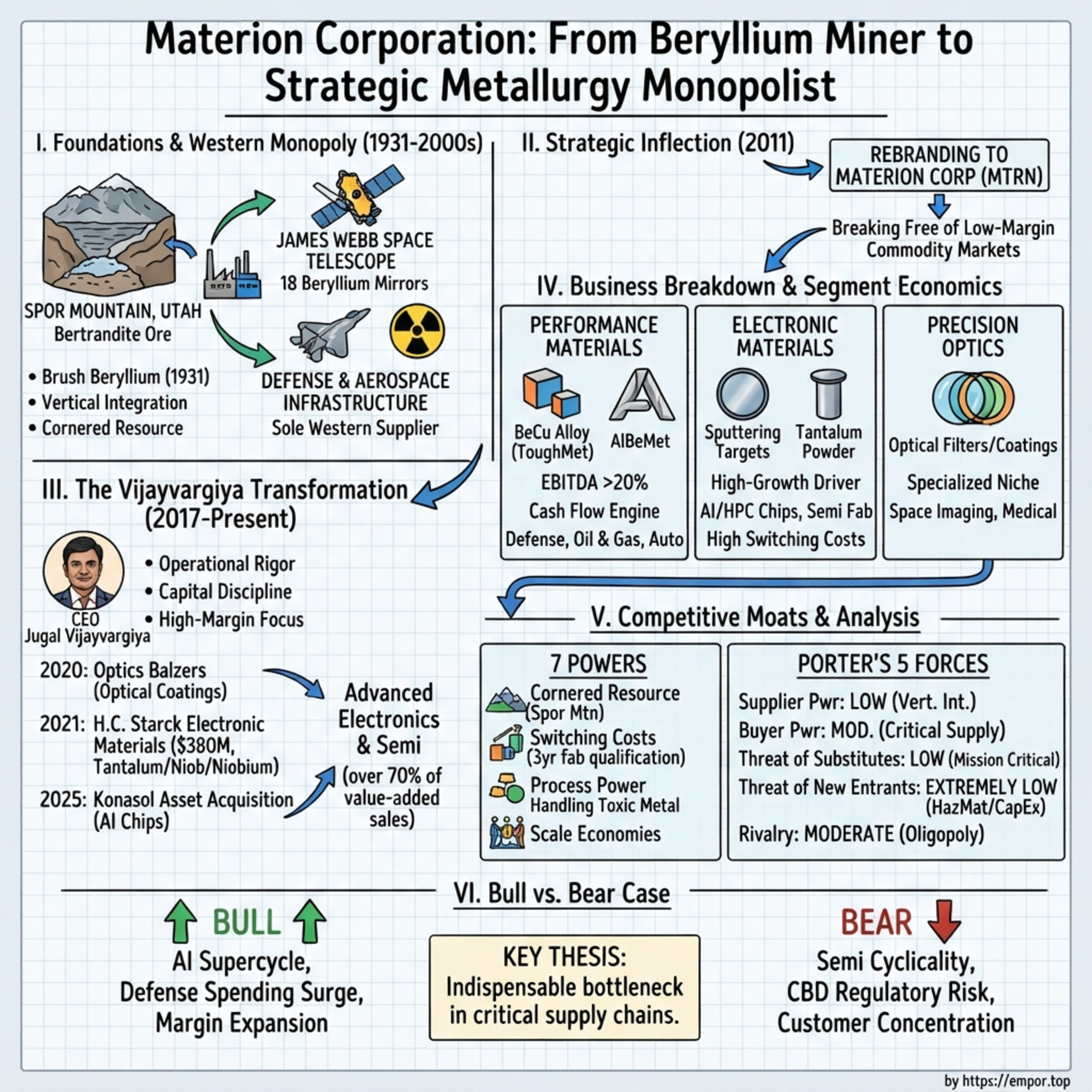 Materion: The Strategic Metallurgy Monopolist Powering Defense, Space, and AI - $MTRN episode artwork