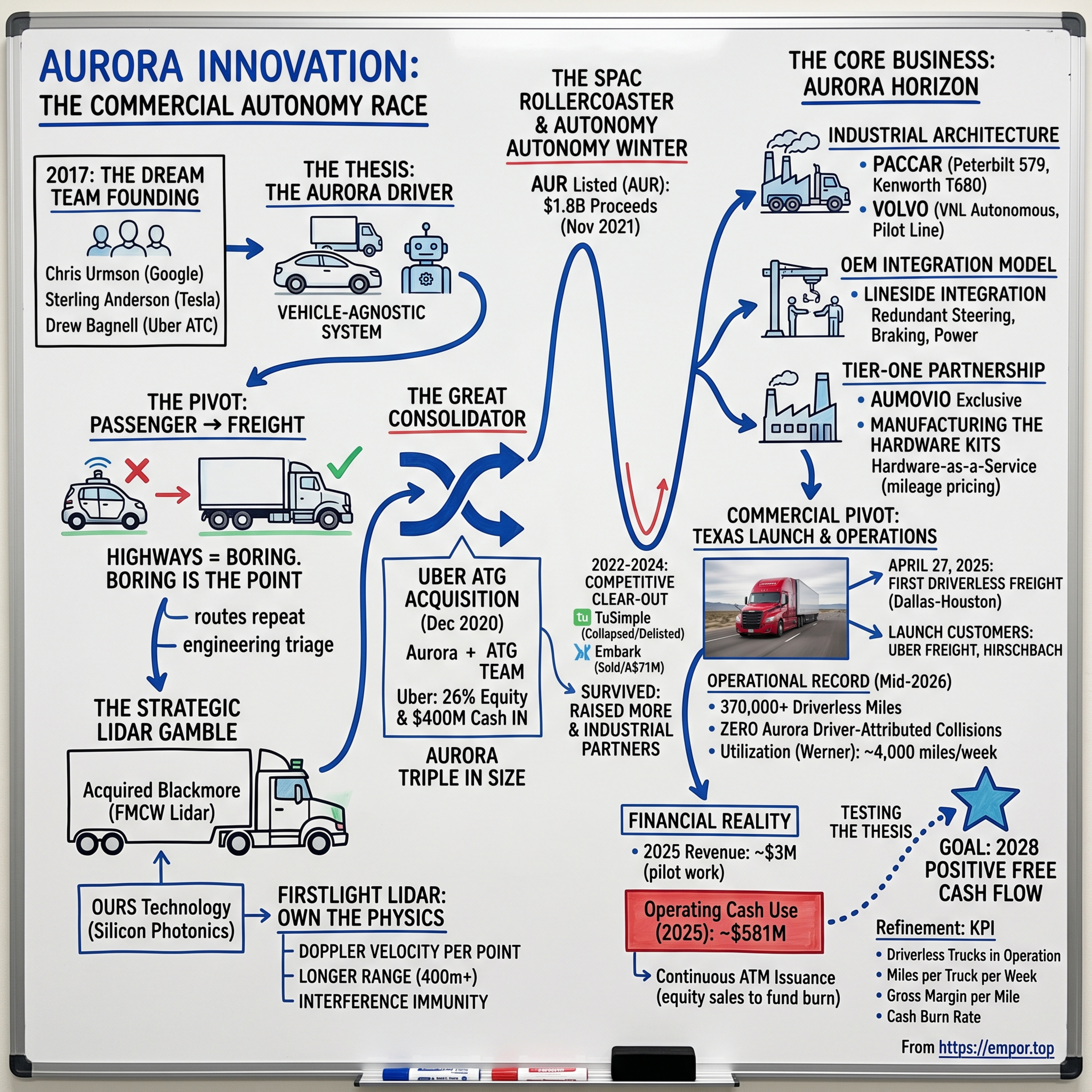 Aurora Innovation - Urmson. Lidar. Driverless Long Haul - $AUR episode artwork