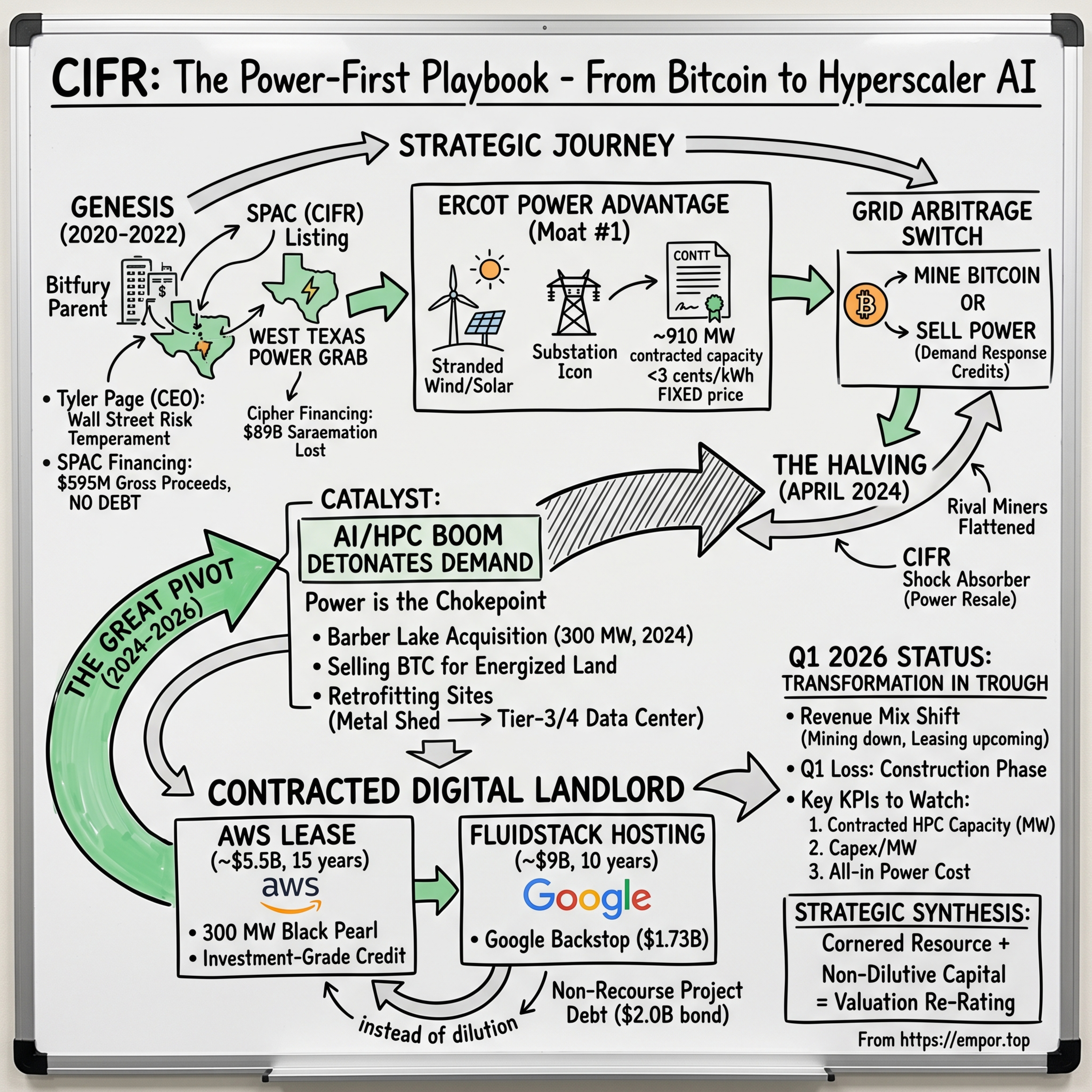 Cipher Mining: The Power-First Playbook from Bitcoin Mining to Hyperscale AI Infrastructure - $CIFR episode artwork