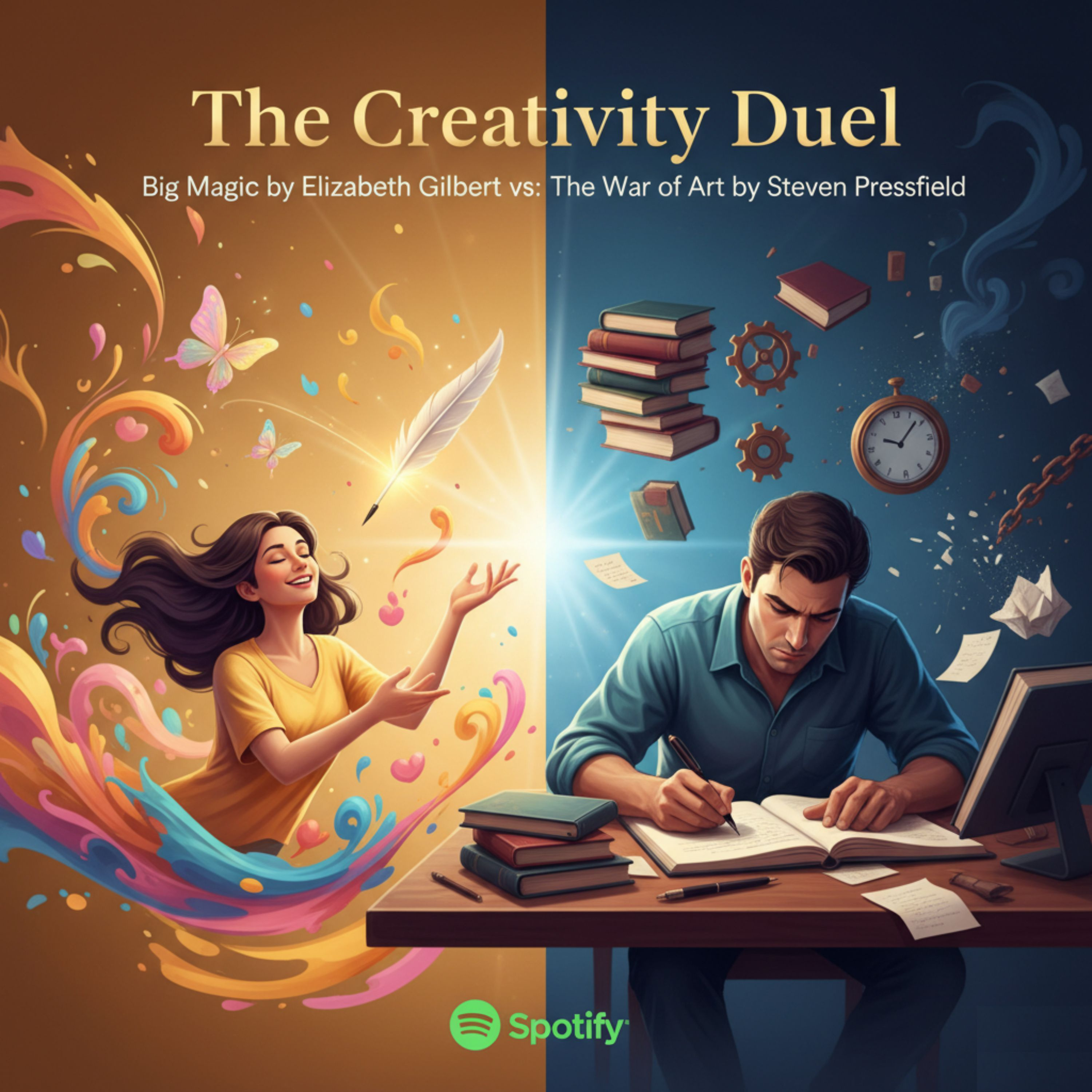 The Creativity Duel: Big Magic by Elizabeth Gilbert vs. The War of Art by Steven Pressfield episode artwork