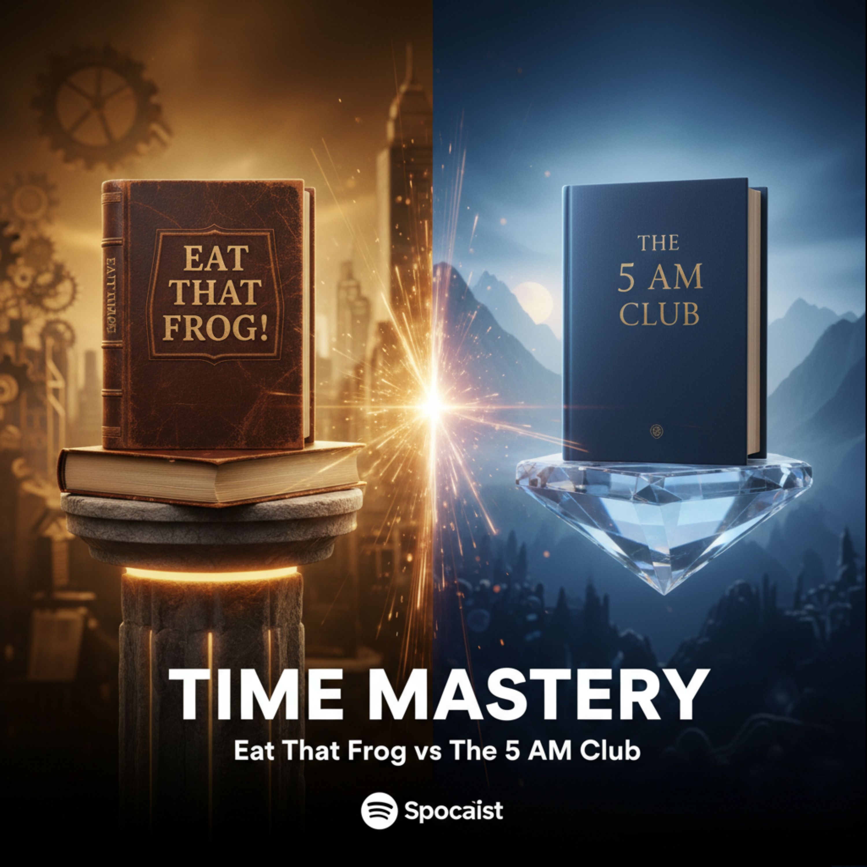 Time Mastery — “Eat That Frog” vs “The 5 AM Club” episode artwork