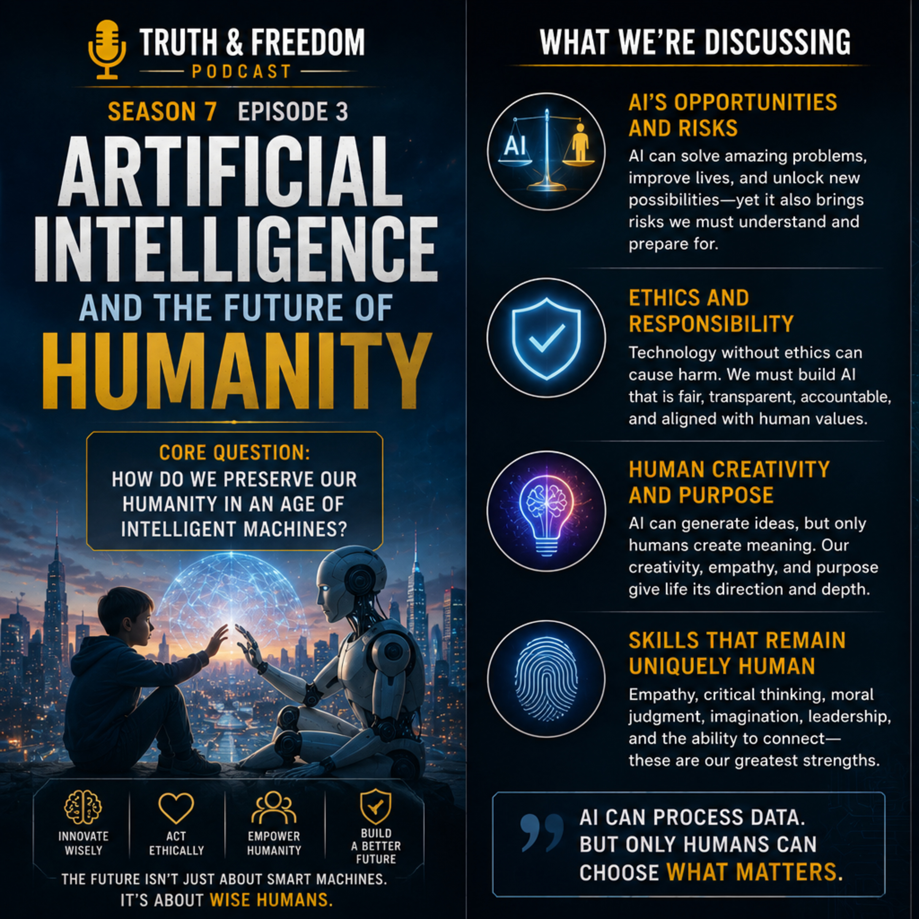 Truth & Freedom podcast: S 7 Ep 3-Artificial Intelligence and the Future of Humanity episode artwork