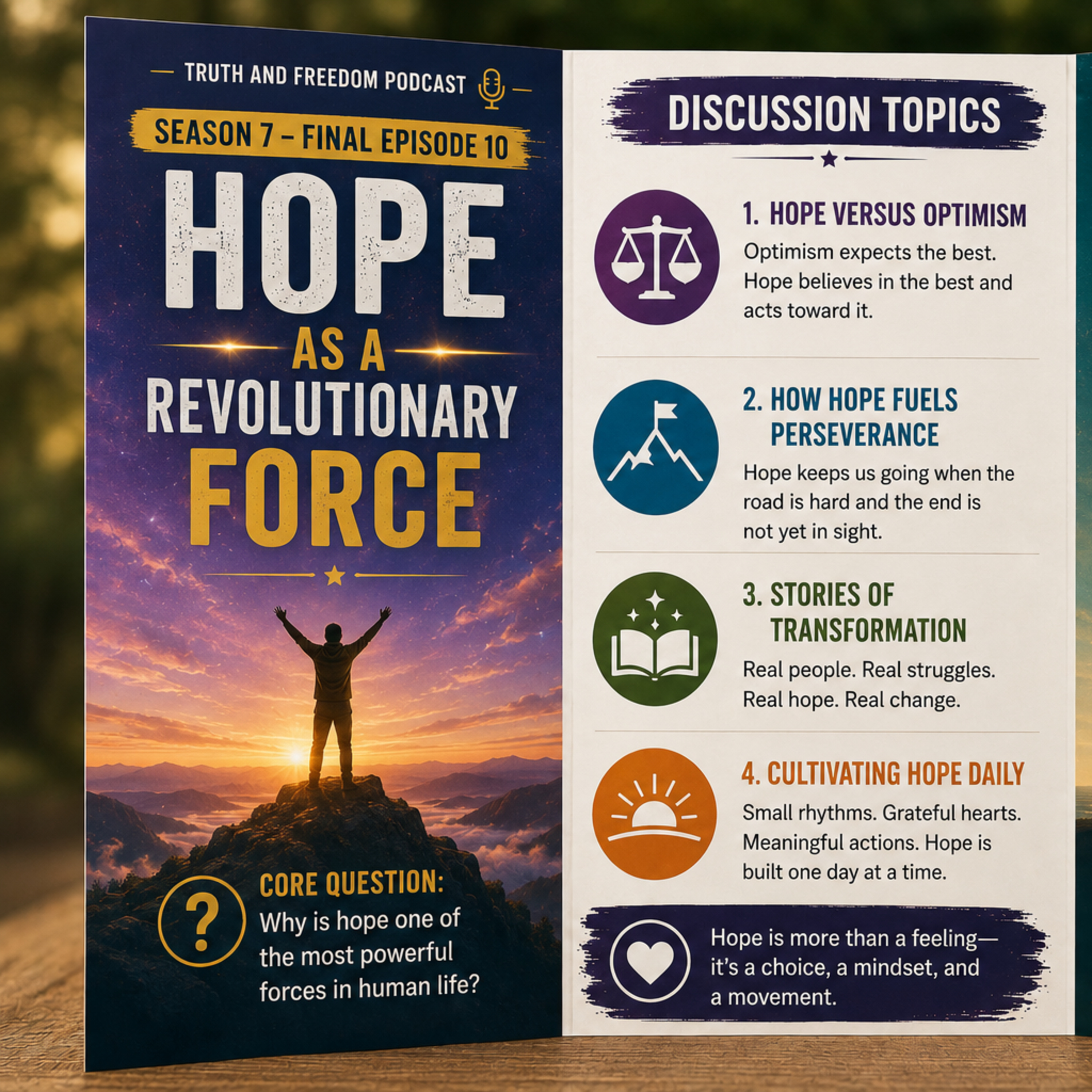 Truth & Freedom Podcast: S 7 Ep 10-Final Episode: Hope as a Revolutionary Force episode artwork