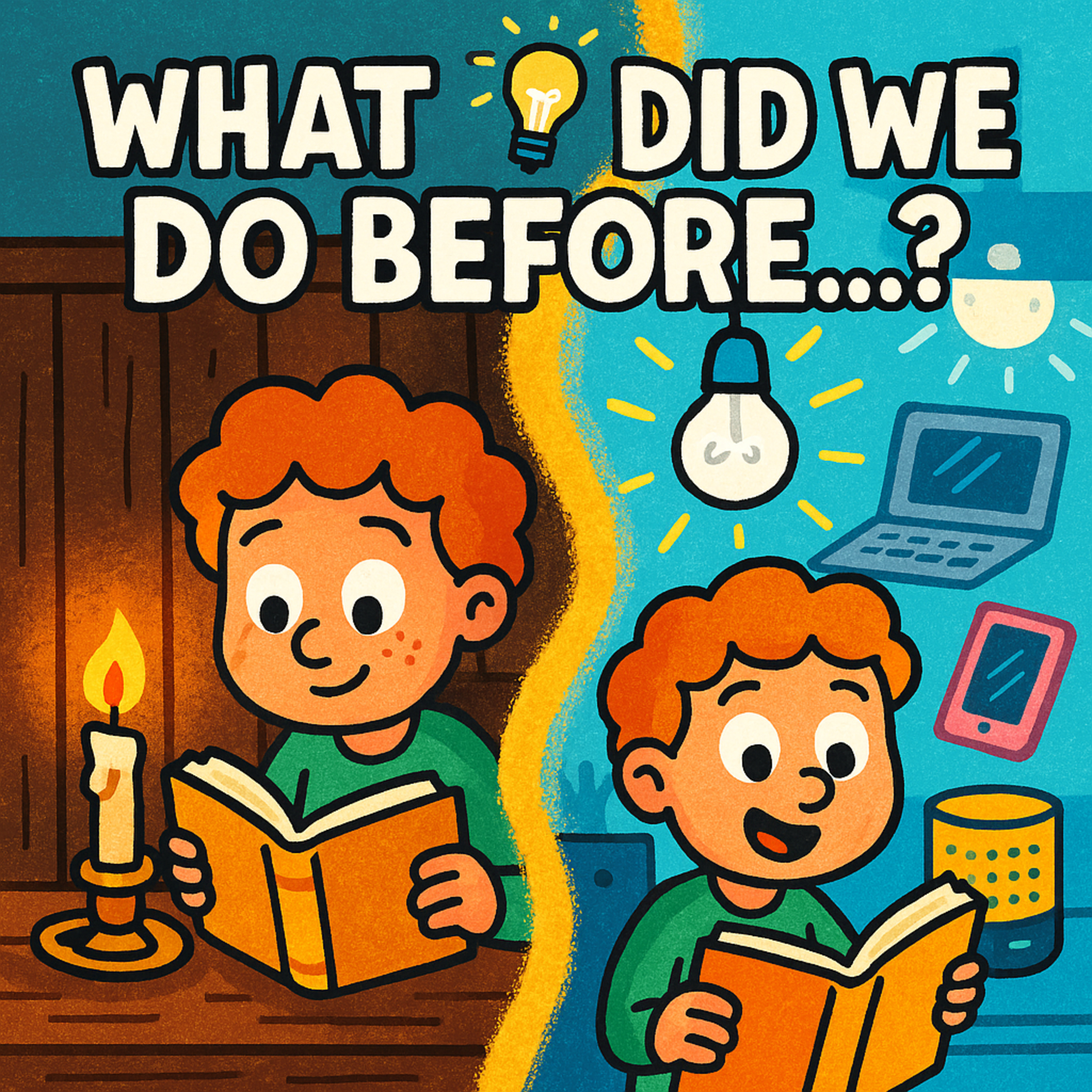 💡 What Did We Do Before... Light Bulbs? | Kids History Podcast episode artwork