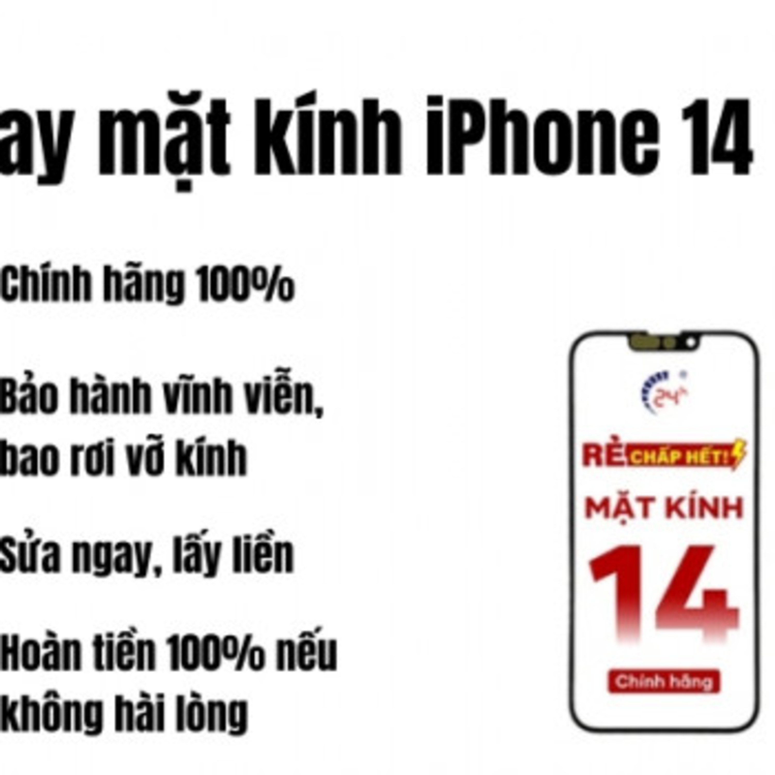 Cua hang thay ep kinh iPhone gia re, bao hanh vinh vien