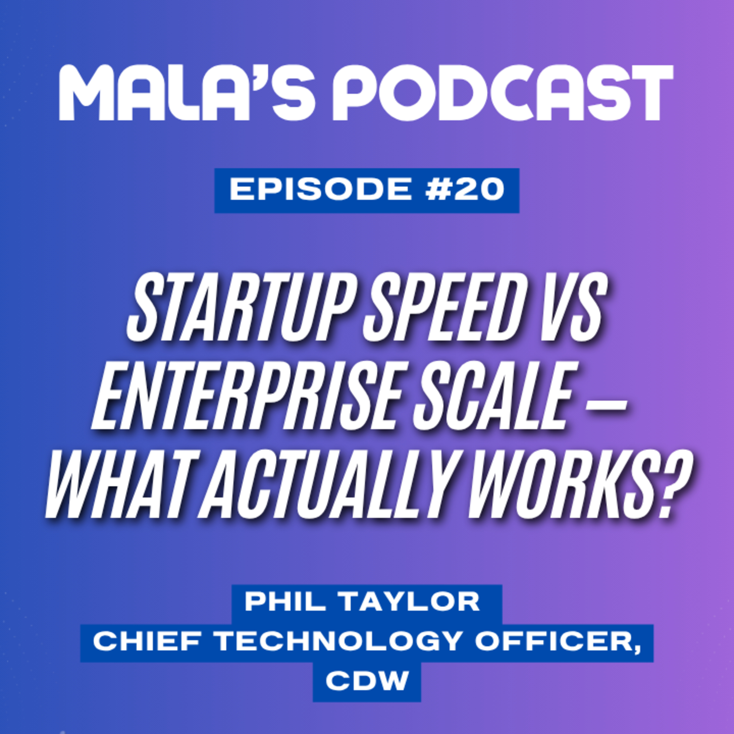 Startup Speed vs Enterprise Scale: What Actually Works? | CTO ⁨@CDW⁩  episode artwork