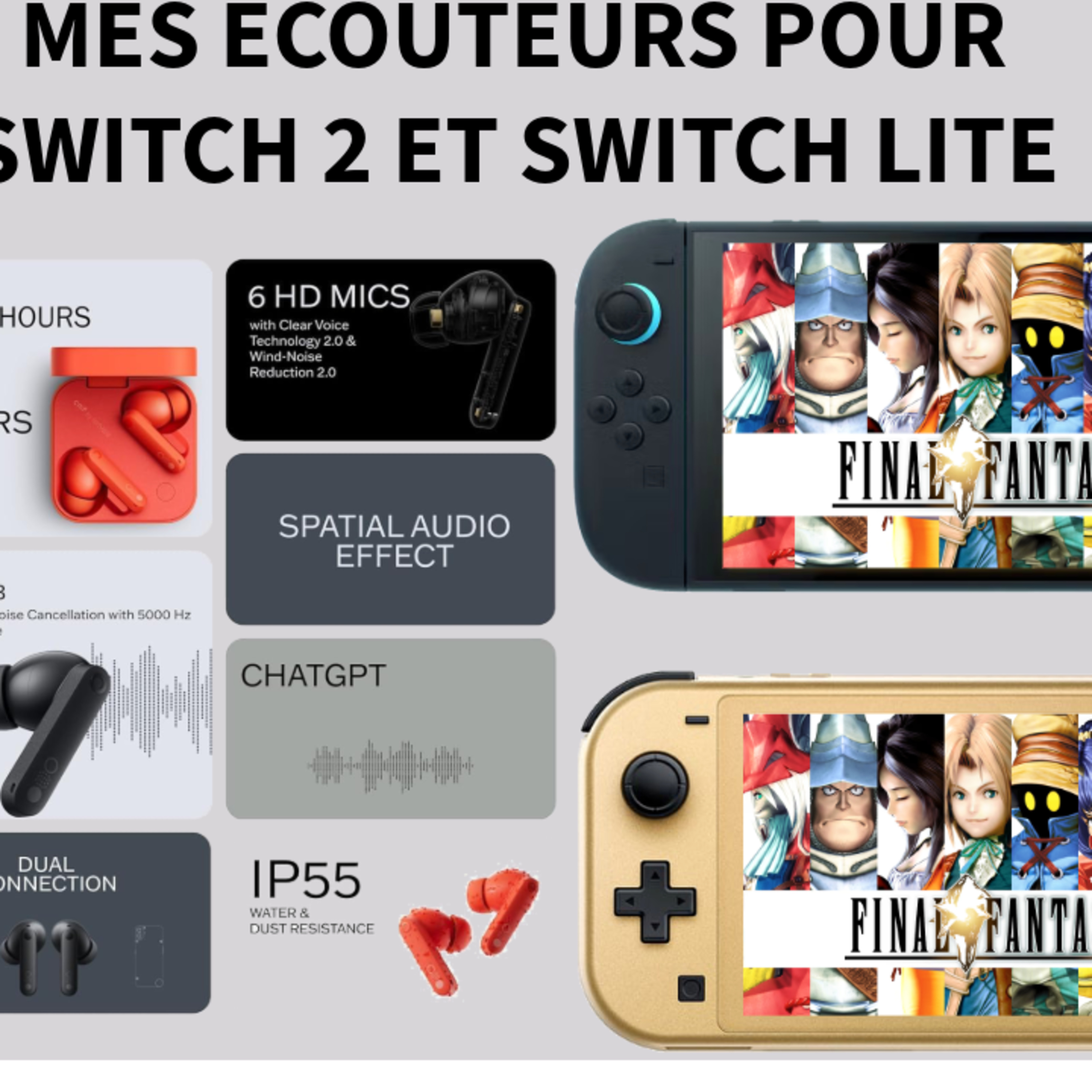 TEST Écouteurs Buds Pro 2 by CMF by Nothing pour jouer à la Switch 2 et Switch Lite en même temps episode artwork