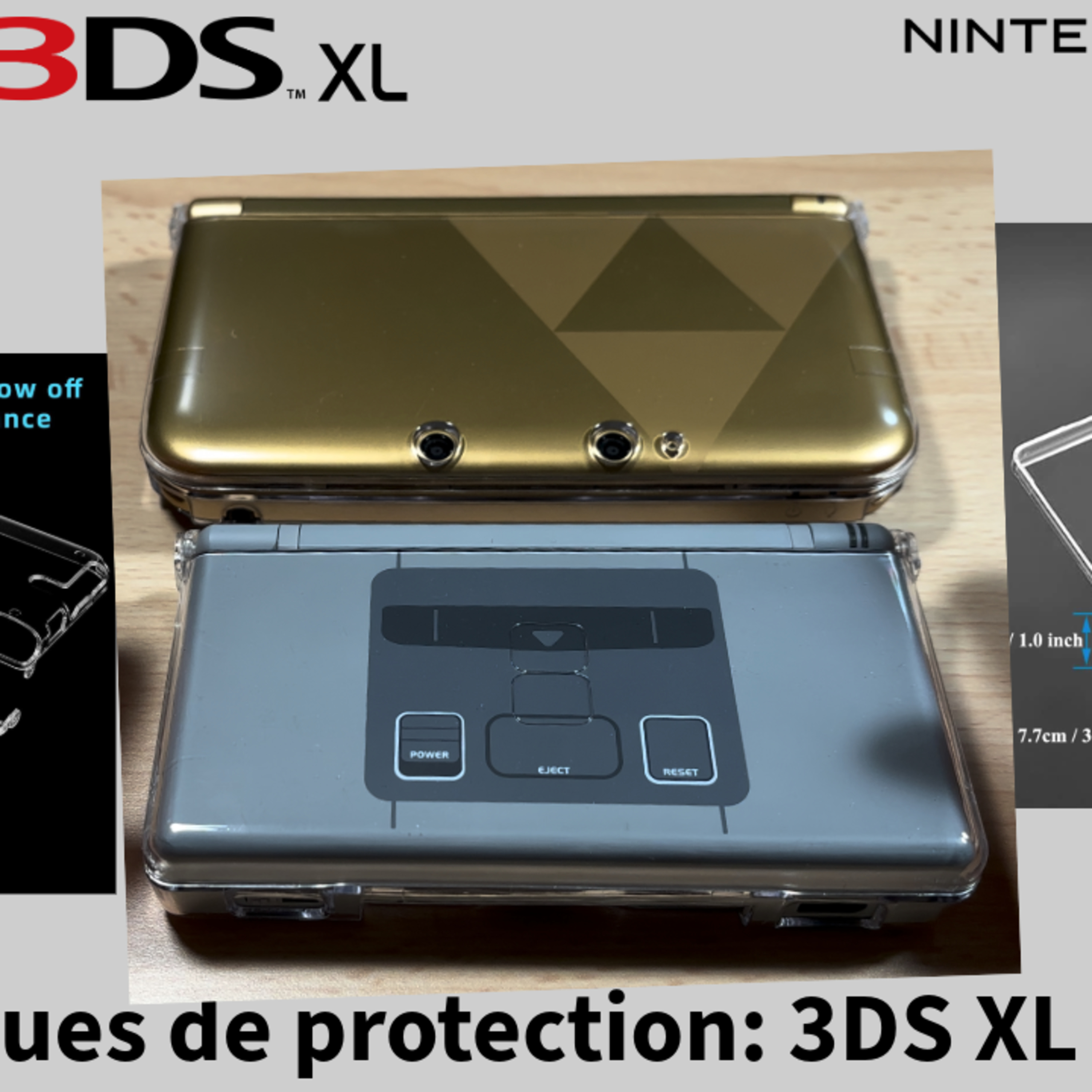 Mes coques pour DS Lite et 3DS XL Zelda + films de protection d'écran episode artwork