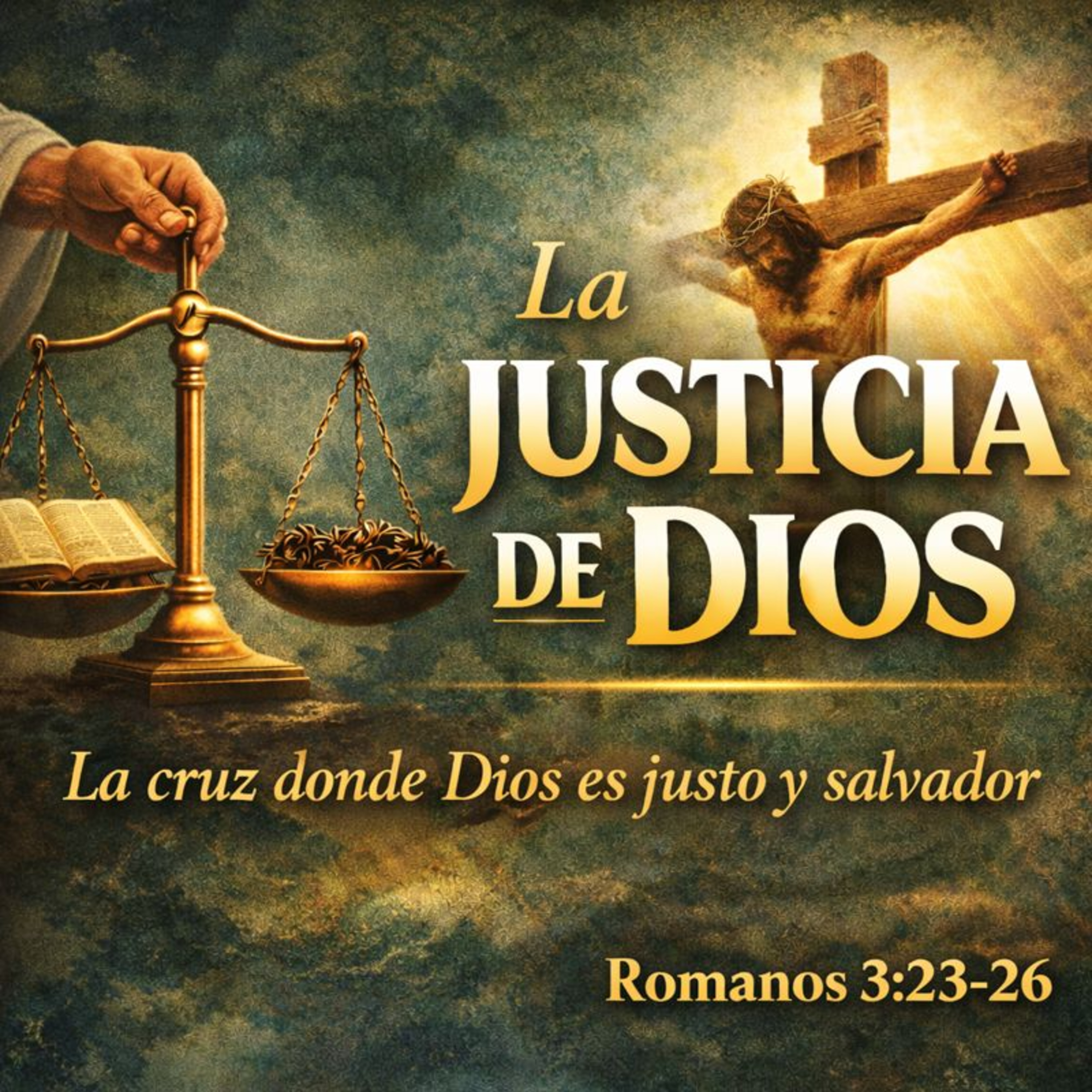 Predica La armonía de la justicia de Dios | La cruz y el evangelio Romanos 3:23–26 Por Santiago Perdomo episode artwork
