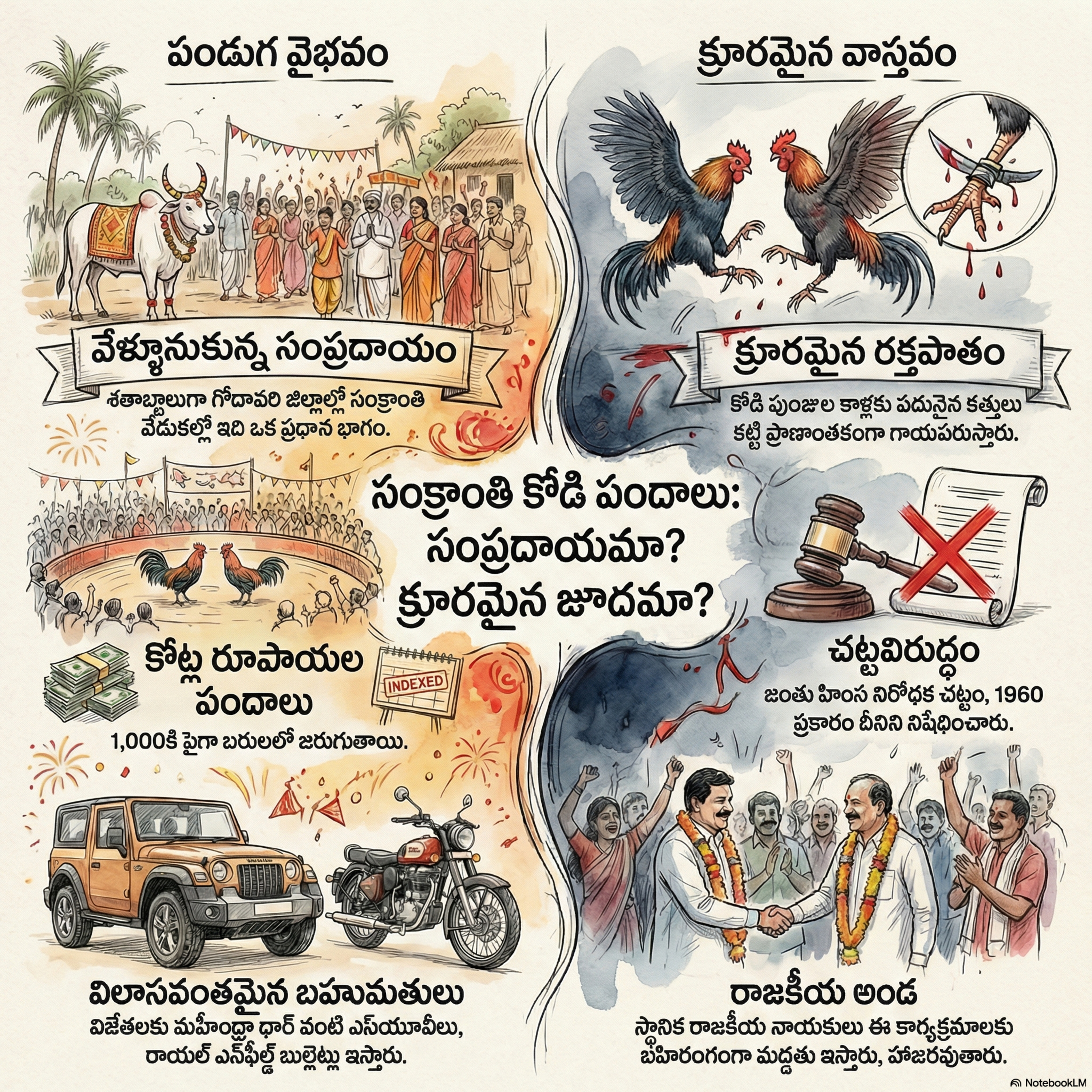 EP 50 కోడిపందాలు: కత్తులు, కోట్ల రూపాయలు, రాజకీయాలు episode artwork