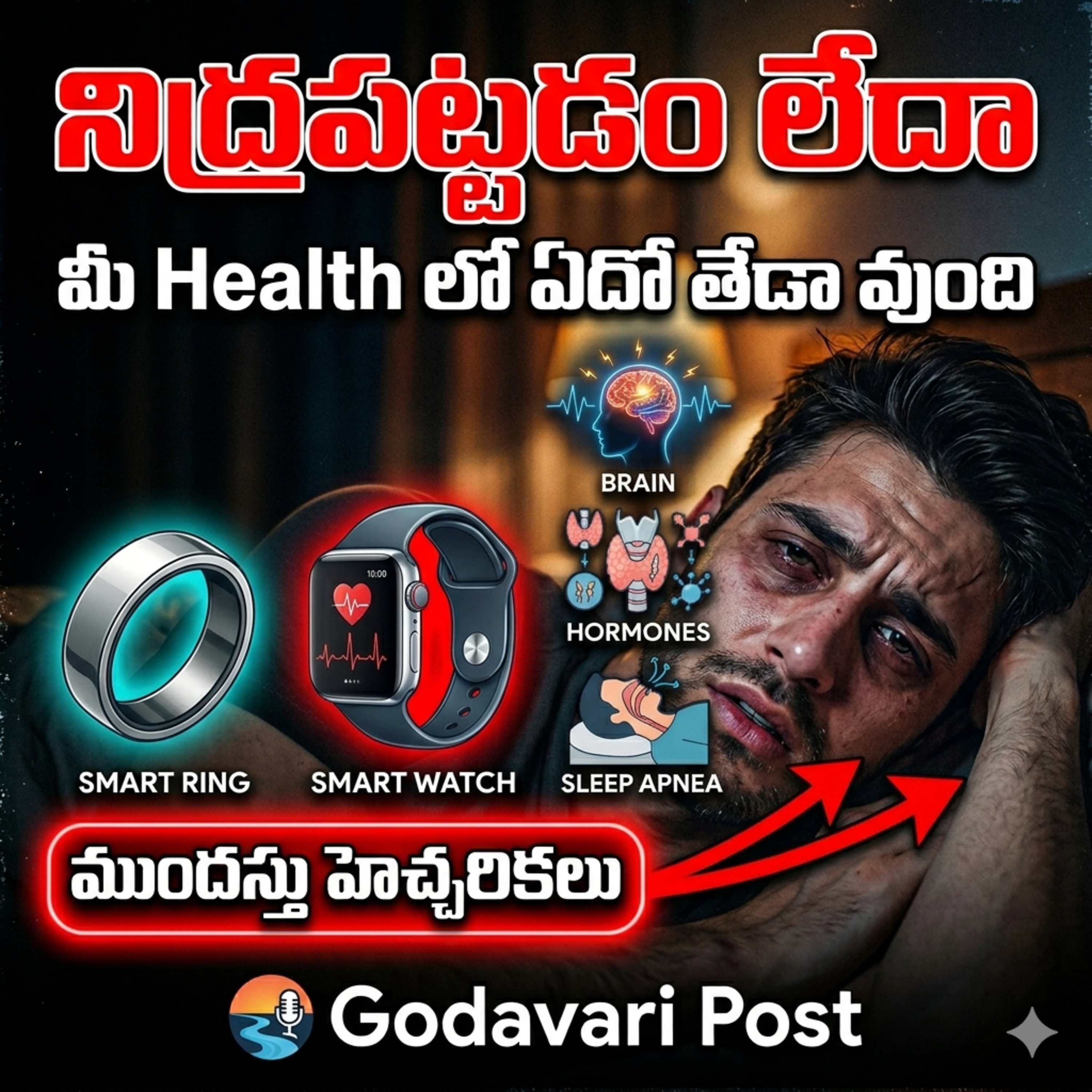 EP 176: నిద్రపట్టడం లేదా? Health లో ఏదో తేడా వుంది…ముందస్తు హెచ్చరికల స్మార్ట్ రింగ్ లు, వాచ్ లు  episode artwork