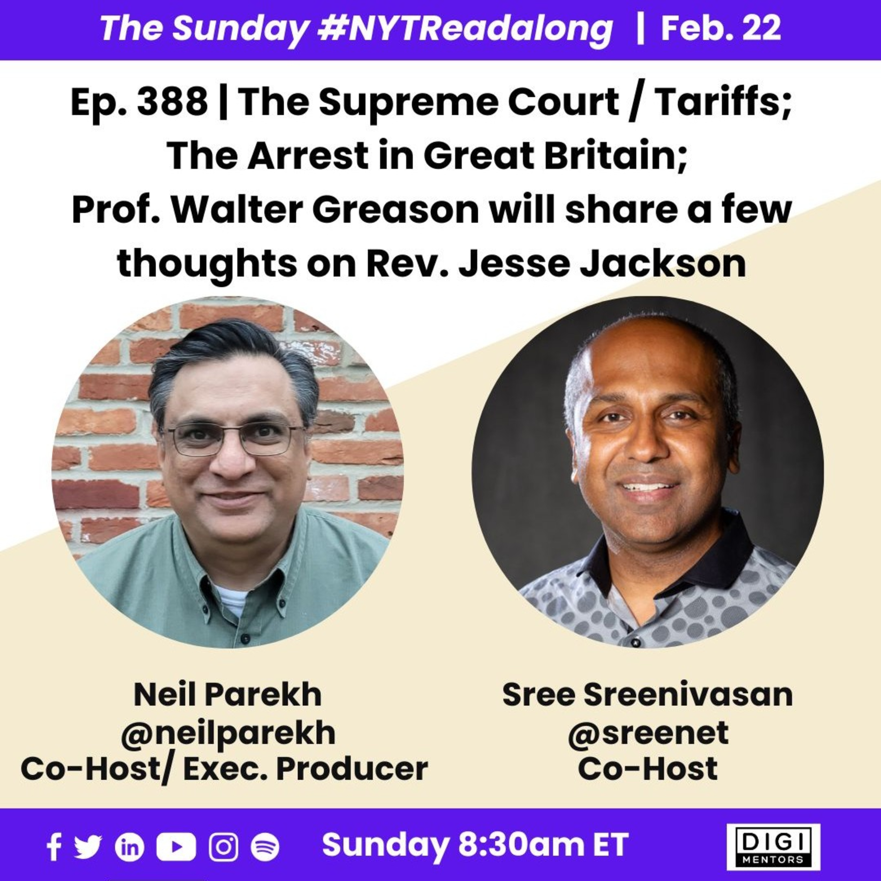 Ep. 388 - A Tribute to Rev. Jesse Jackson, Supreme Court and Tariffs, The Arrest, Olympics Coverage episode artwork