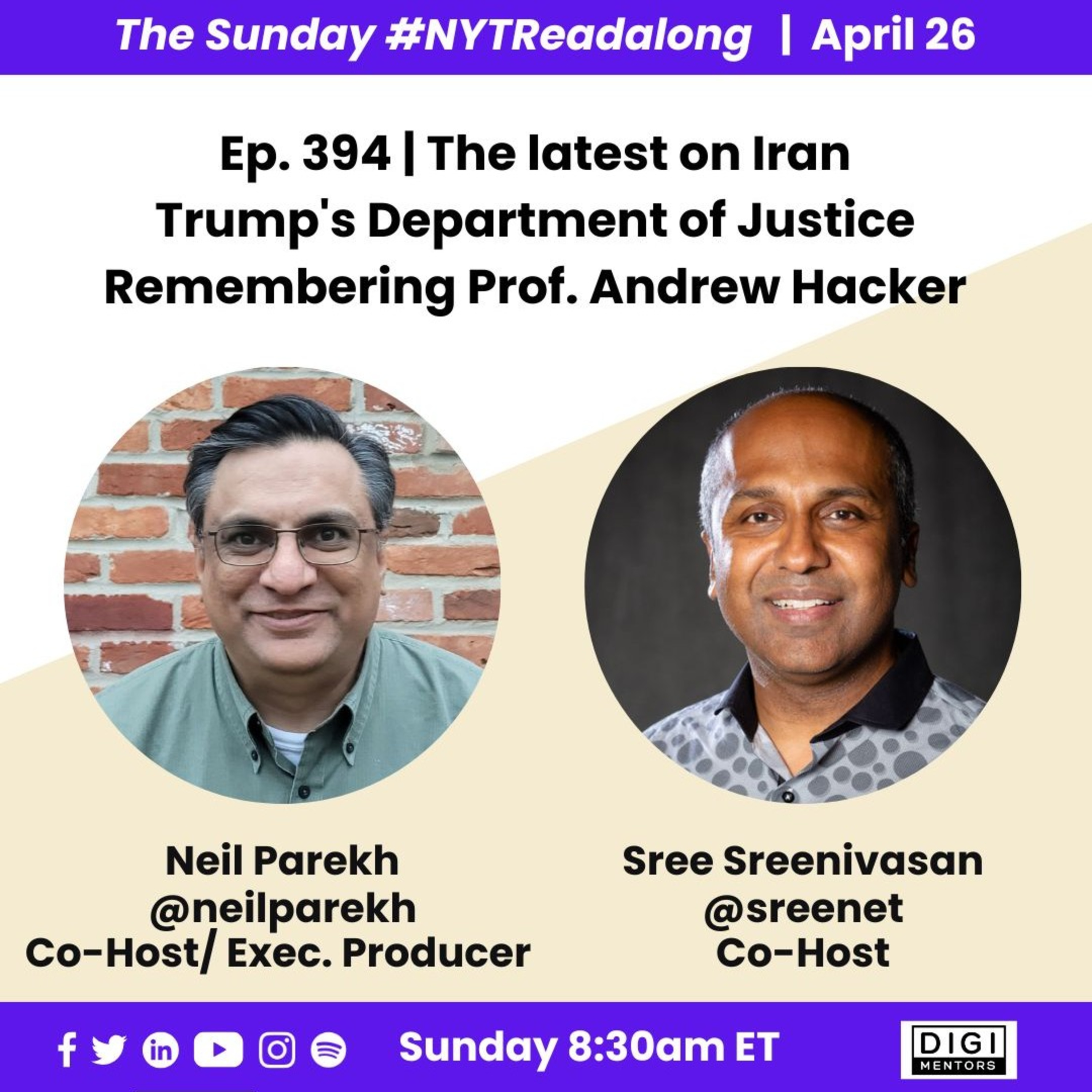 Ep. 394 - WHCA Dinner, Iran, Trump's DOJ and Remembering Prof. Andrew Hacker episode artwork