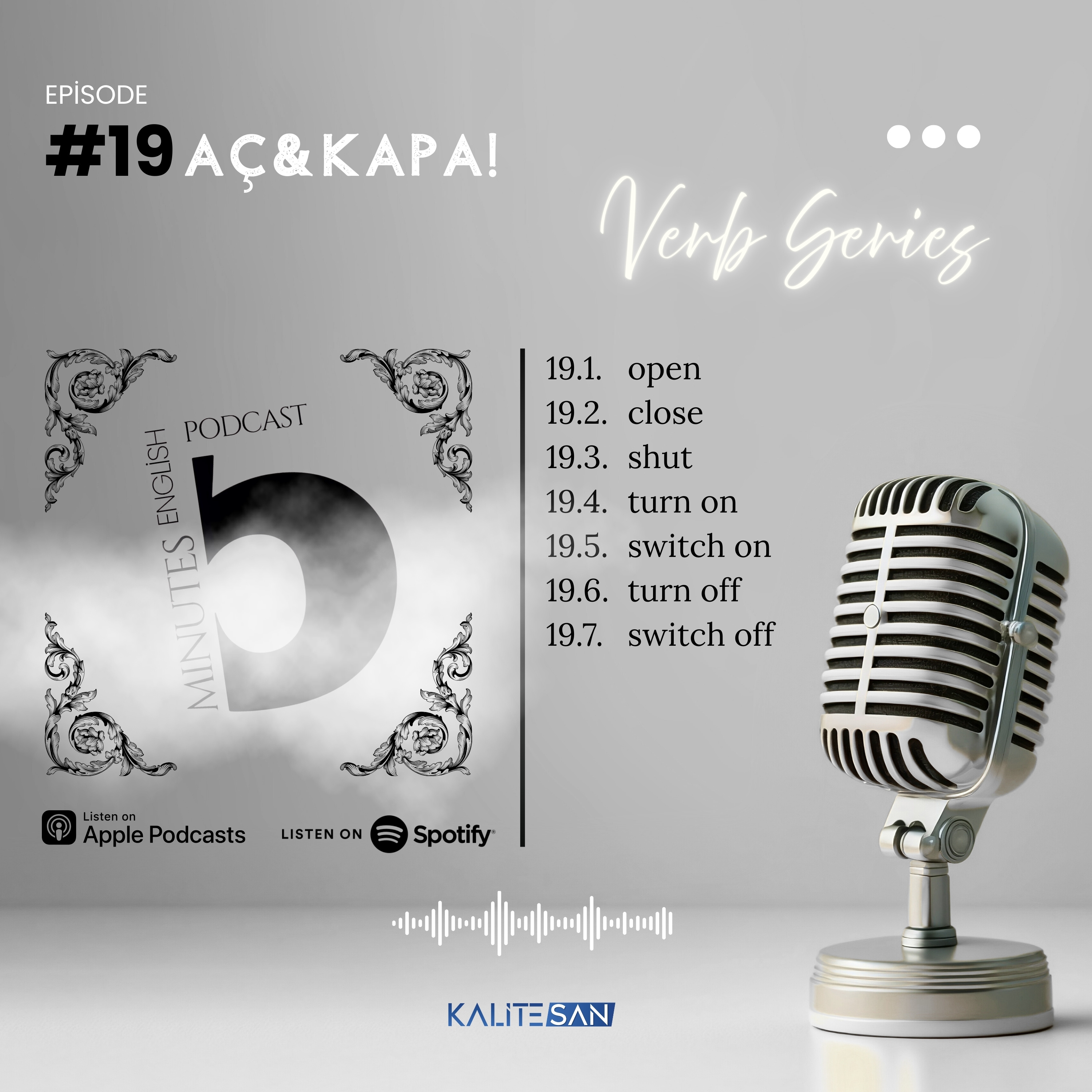 Verb Series- Episode #19 – Aç & Kapa! episode artwork