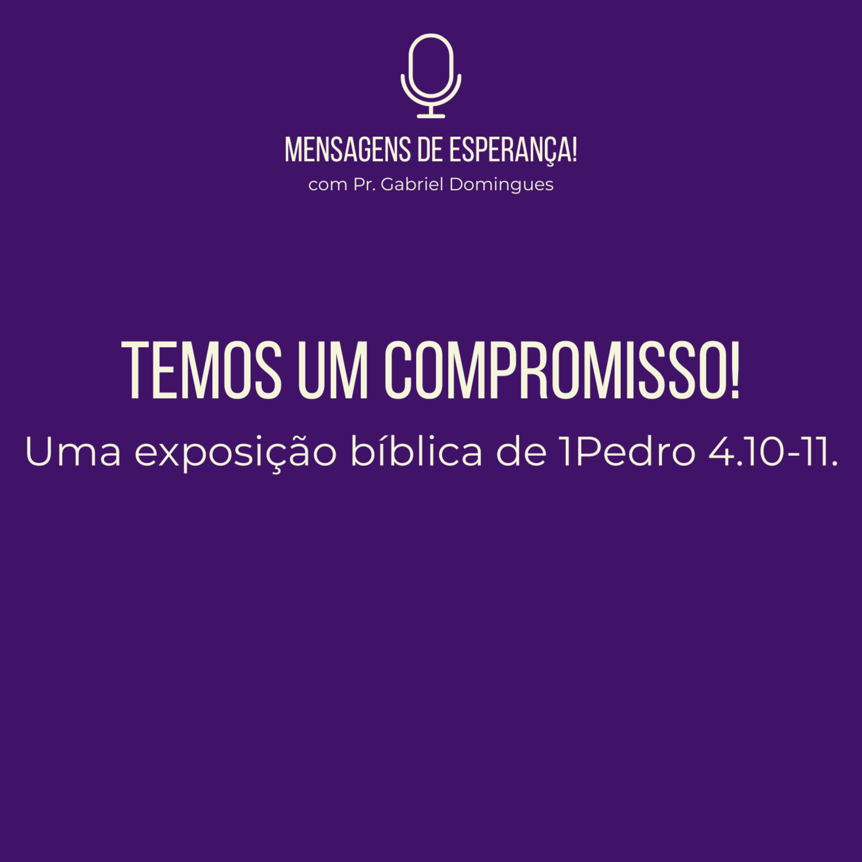 Mensagens de esperança! - com Pr. Gabriel Domingues