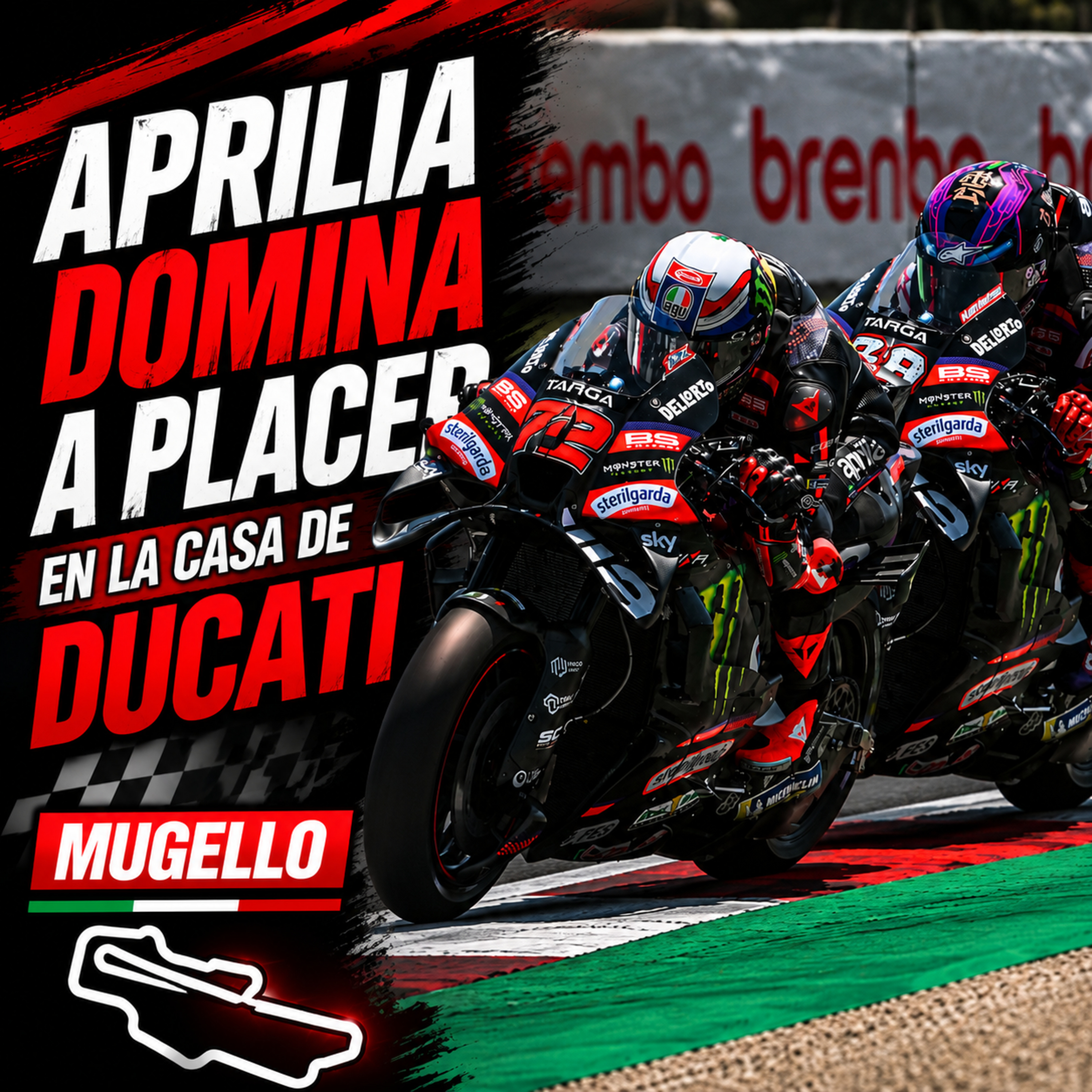 ¡CAE DUCATI EN CASA! APRILIA DOMINA EN MUGELLO con Fernández y Bezzecchi | Podcast 23 Pasión por la Velocidad episode artwork