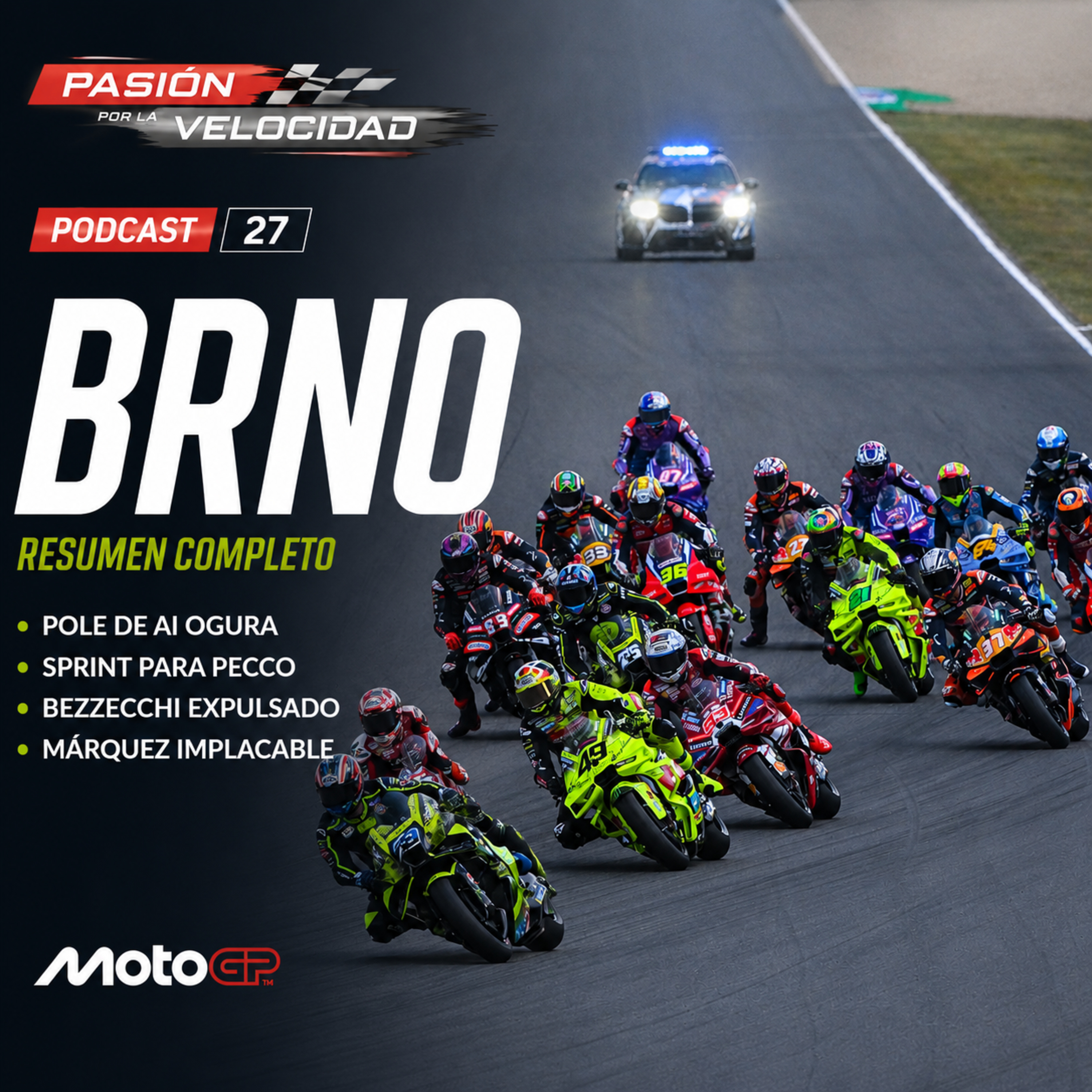 Pole de Ogura, Márquez Imparable, Bezzecchi Descalificado y Bagnaia Gana la Sprint | MotoGP República Checa 2026 episode artwork