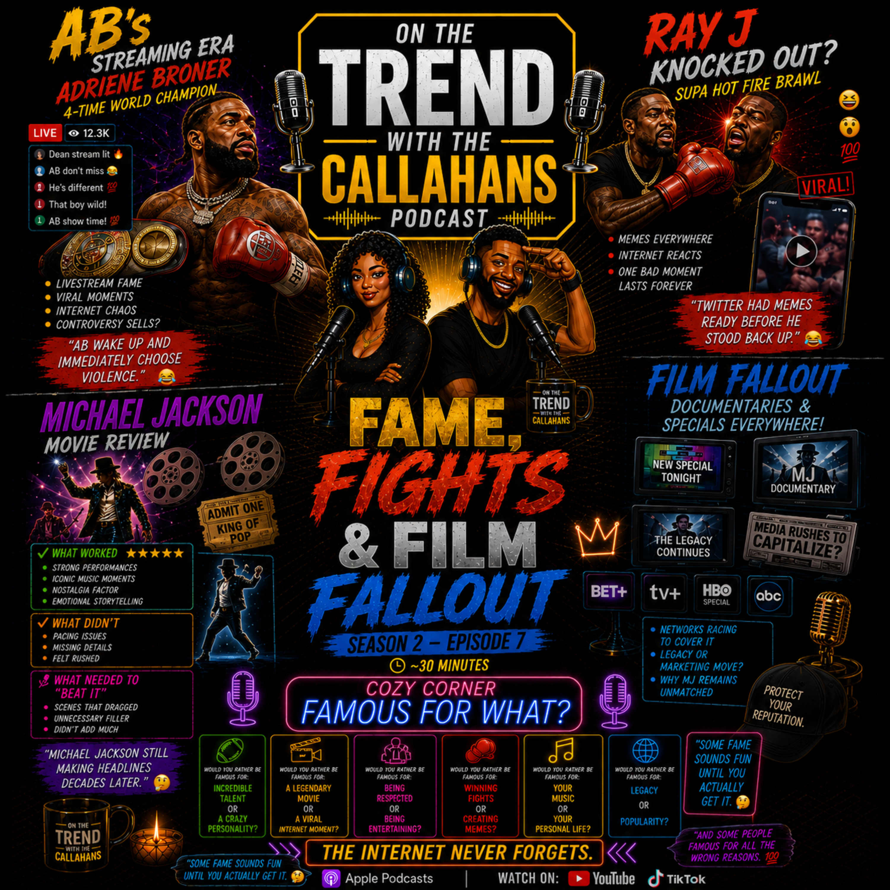Fame, Fights & Film Fallout episode artwork