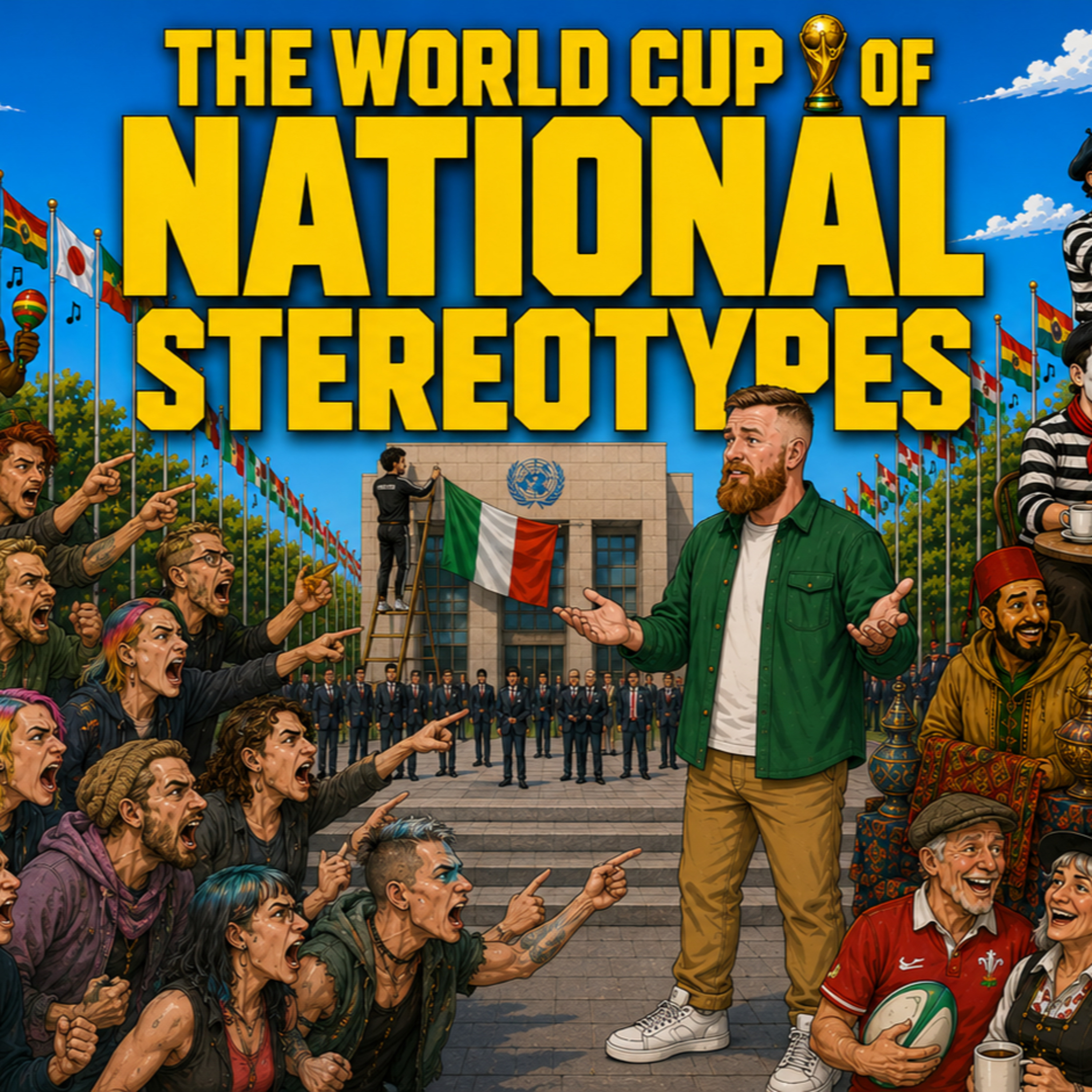 The World Cup of National Stereotypes (Groups A–D) episode artwork