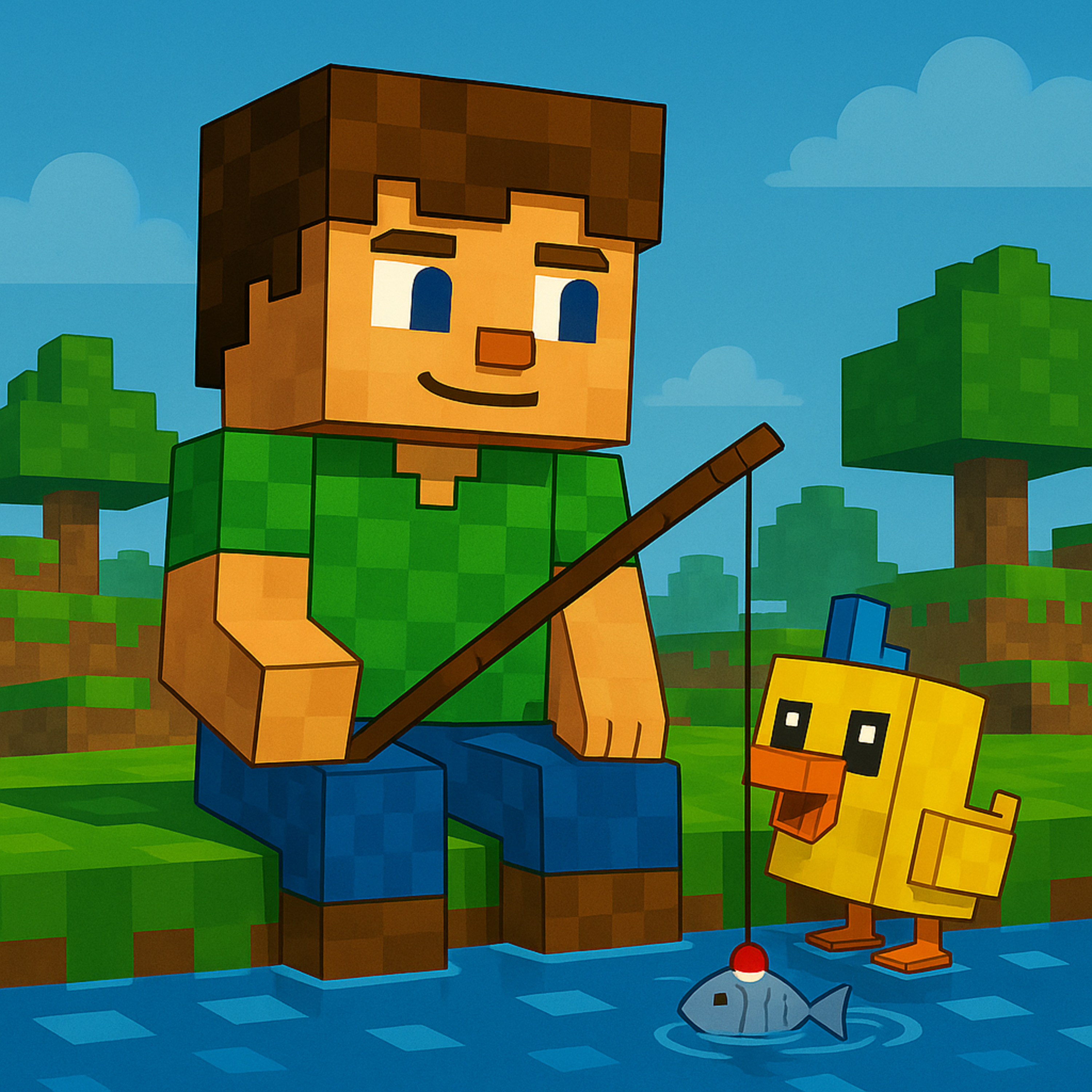 Capitolo 12 – La Pesca sul Fiume | Karlik e le sue Avventure Minecraftiche episode artwork