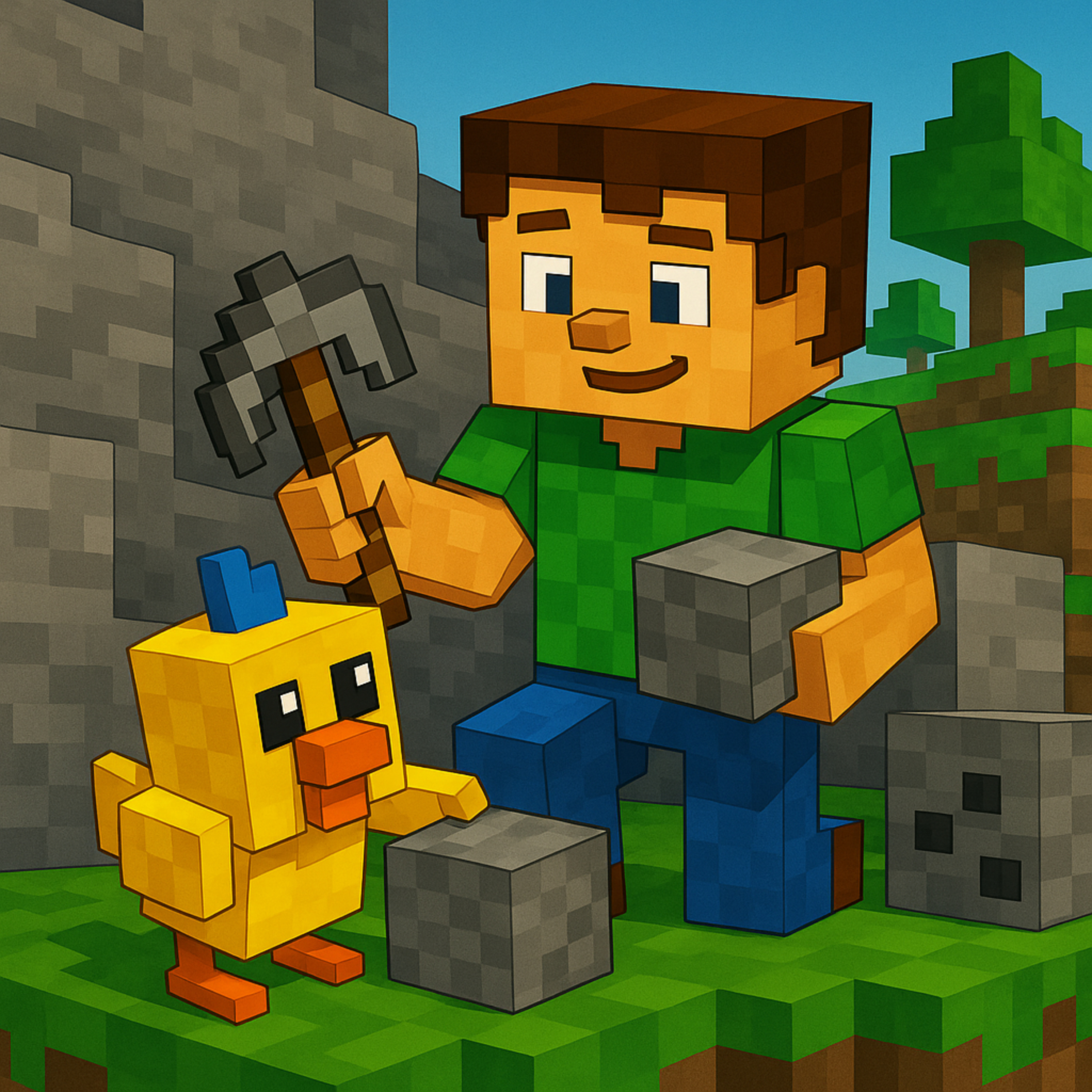 Capitolo 13 – Il Primo Piccone di Pietra | Karlik e le sue Avventure Minecraftiche episode artwork