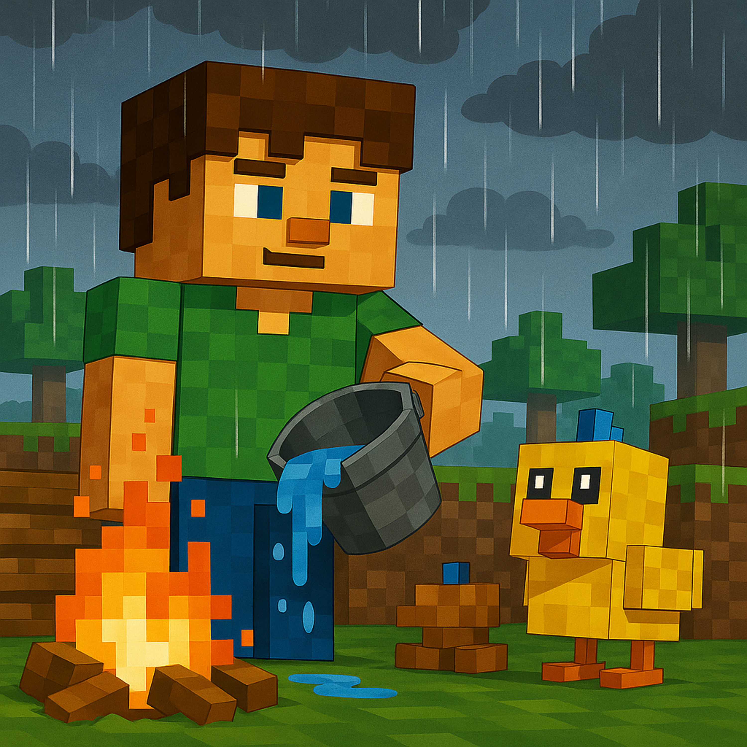 Capitolo 28 – Fuoco e Pioggia | Karlik e le sue Avventure Minecraftiche episode artwork