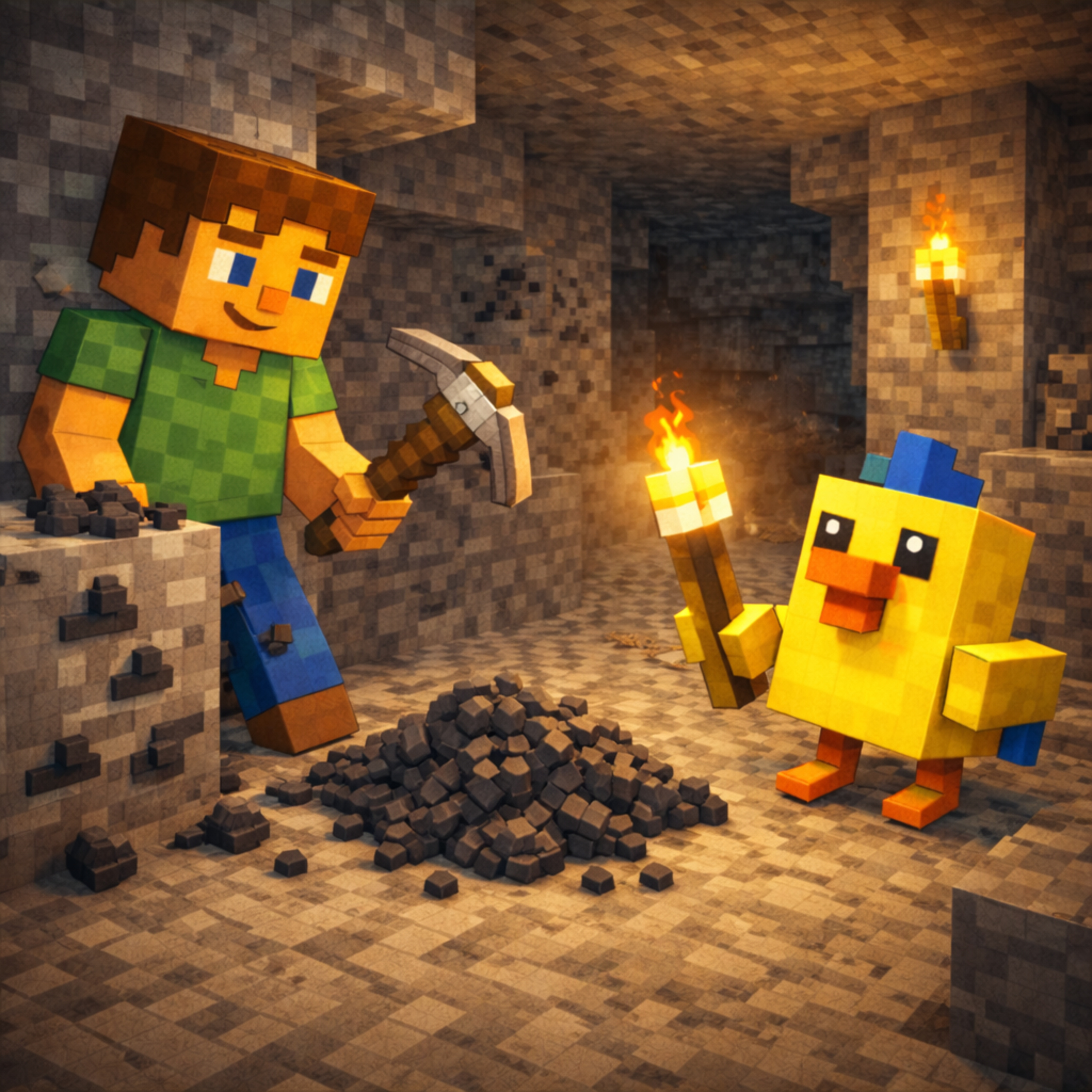 Capitolo 38 – Carbone e torce | Karlik e le sue Avventure Minecraftiche episode artwork