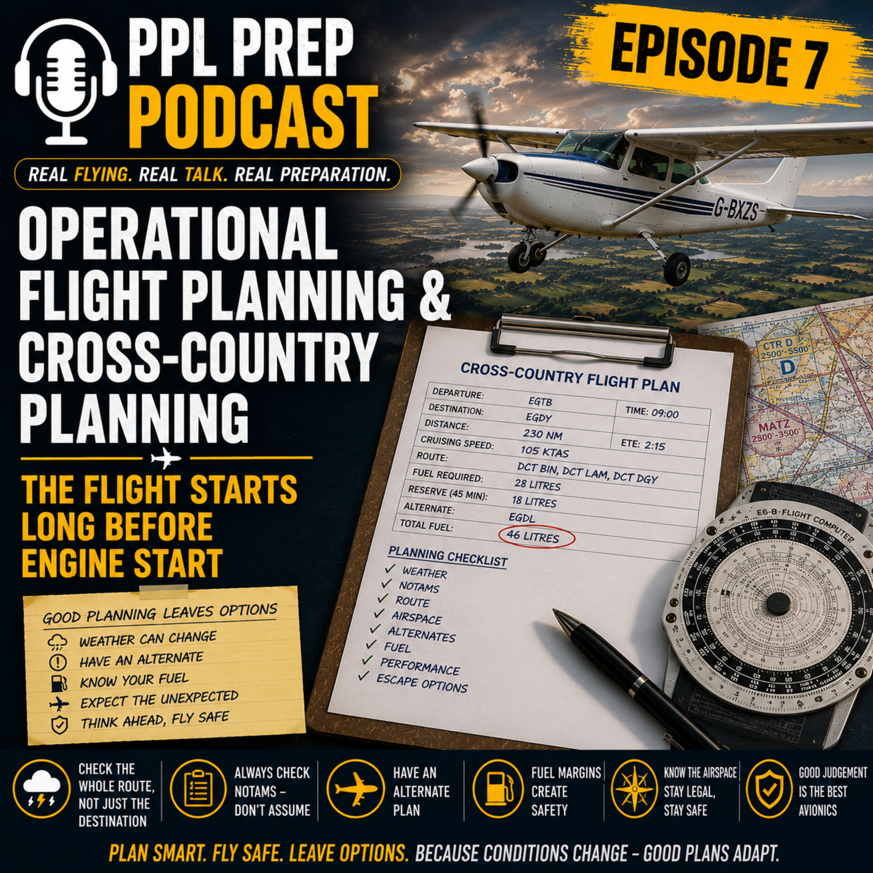 U.K. PPL - Episode 7 — Aircraft Performance- Operational Flight Planning & Cross-Country Planning episode artwork