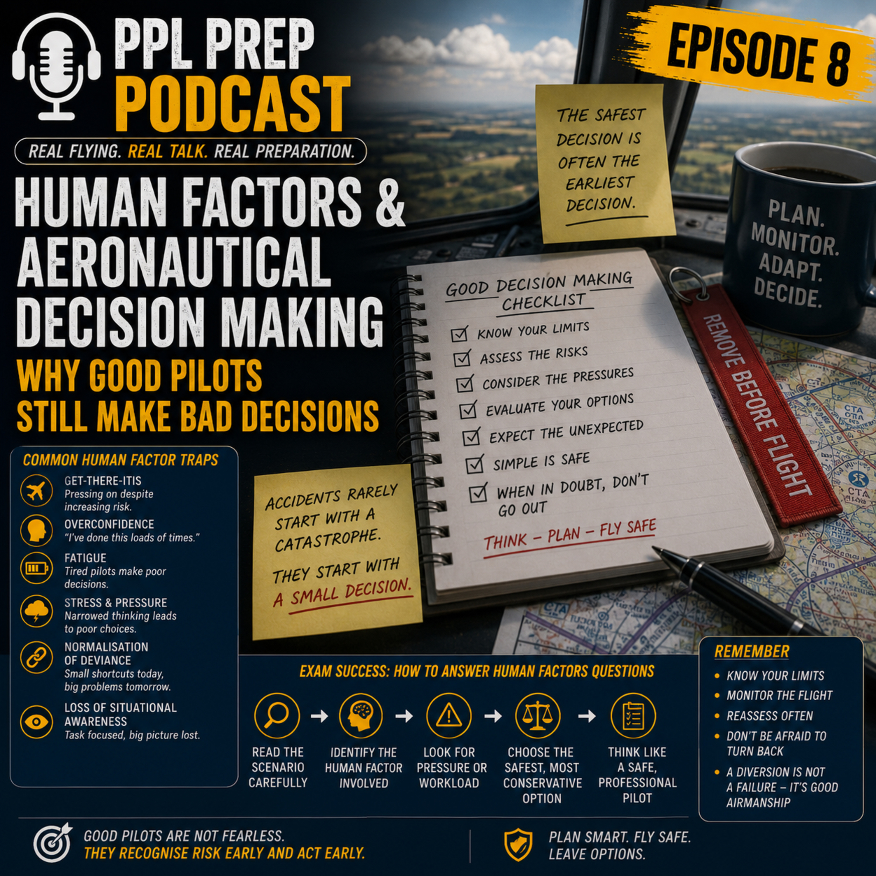 U.K. PPL - Episode 8 — Aircraft Performance- Human Factors & Aeronautical Decision Making episode artwork