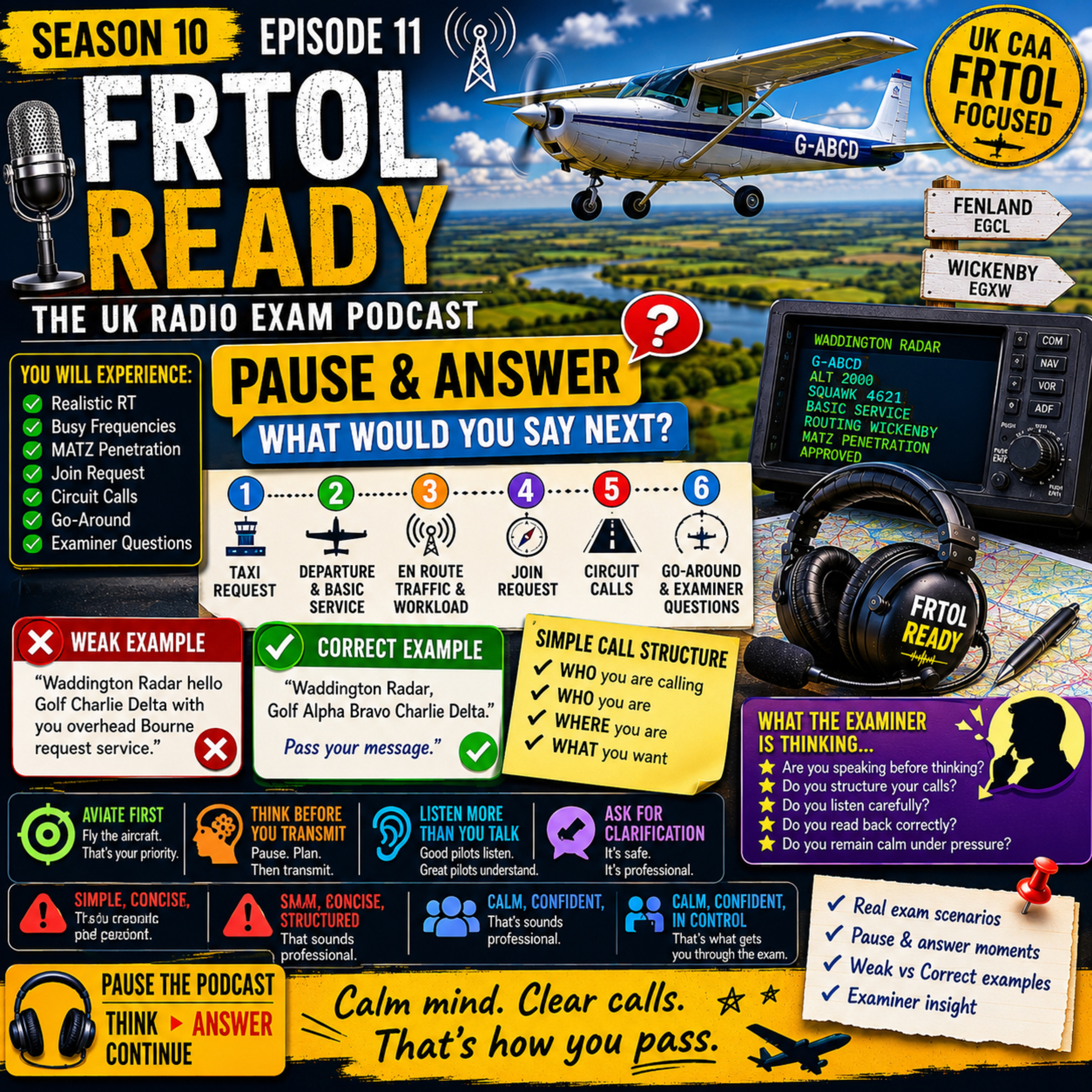 Season 10 Episode 11 – FRTOL Ready – Pause And Answer Mock Flight episode artwork