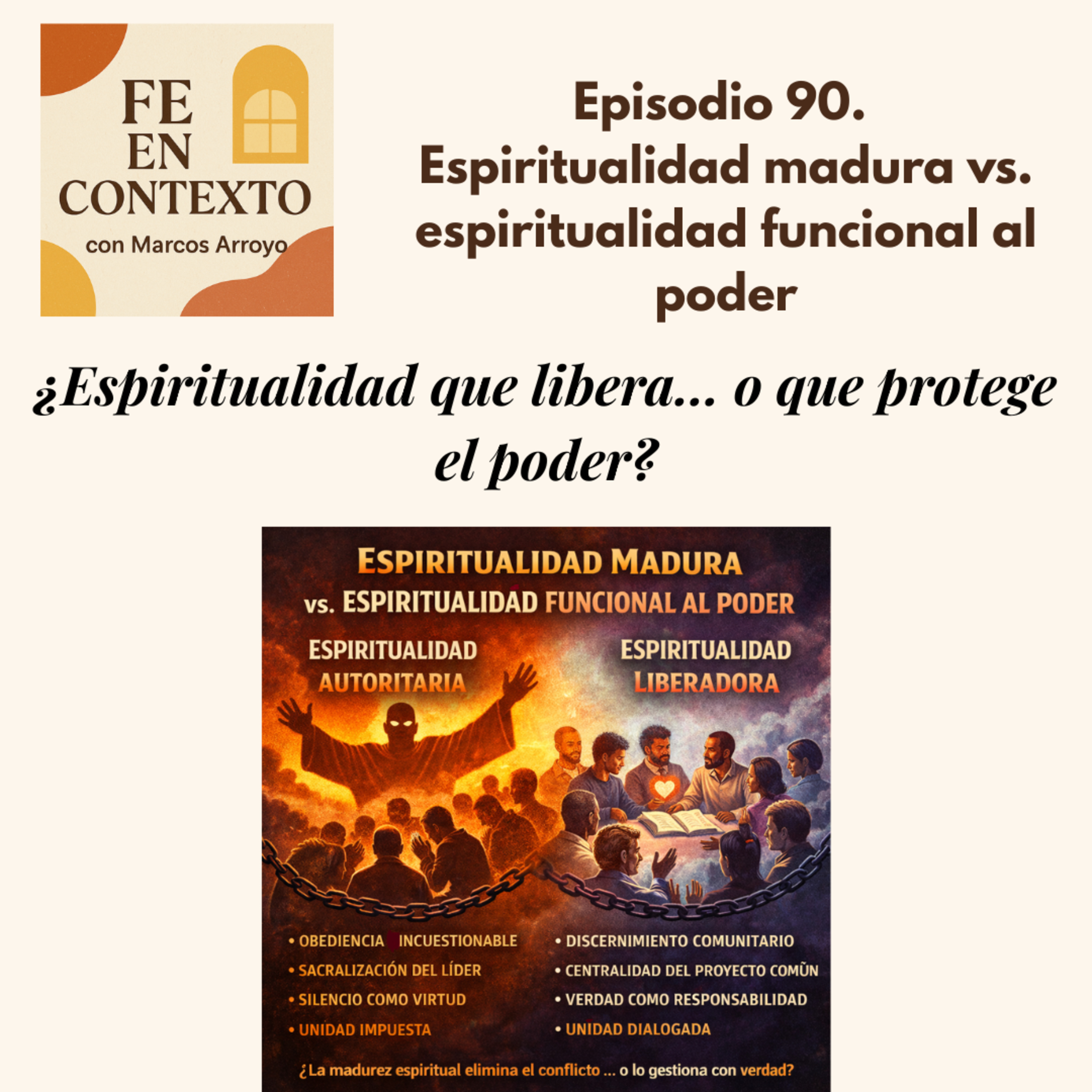 Episodio 90. Espiritualidad madura vs. espiritualidad funcional al poder episode artwork