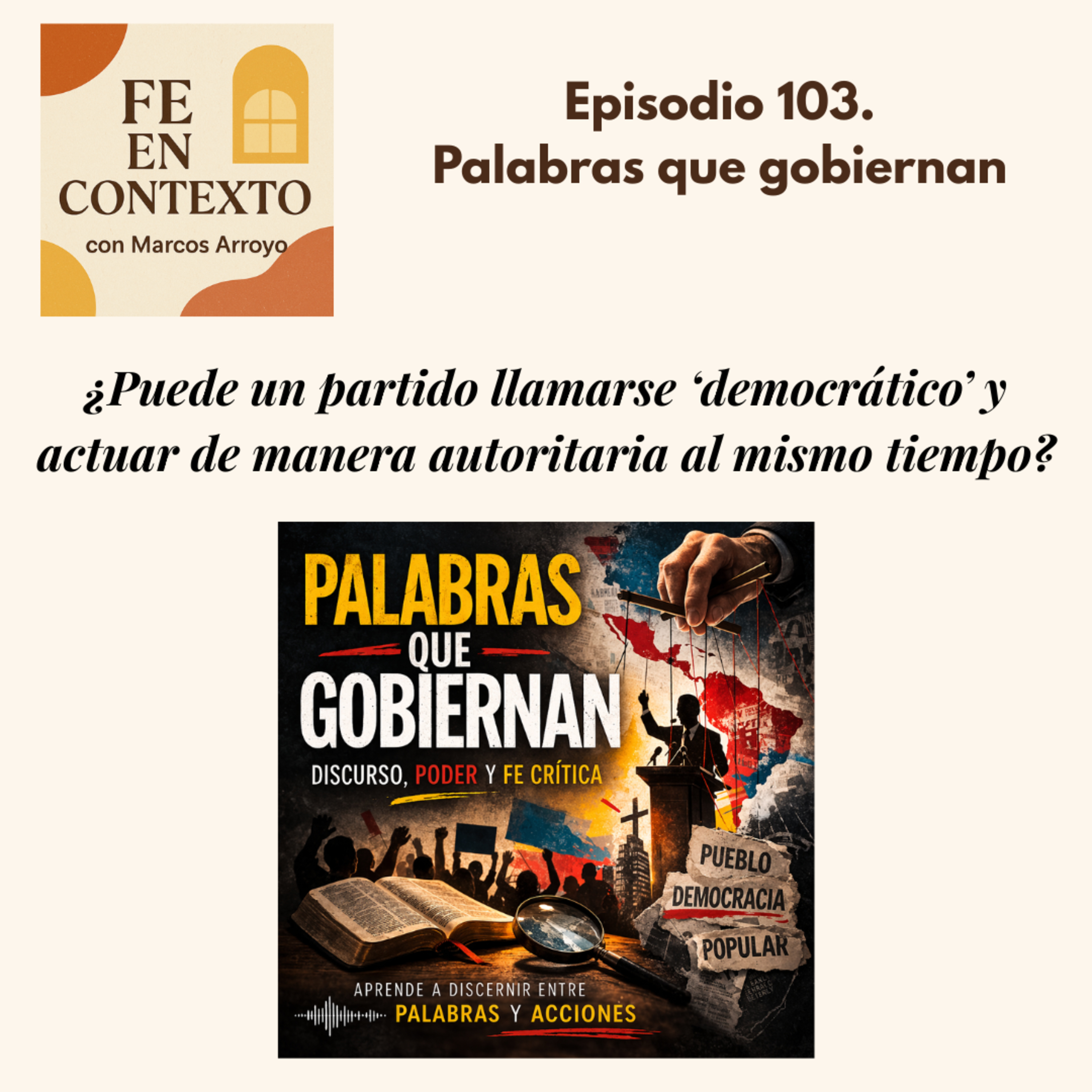 Episodio 103. Palabras que gobiernan  episode artwork