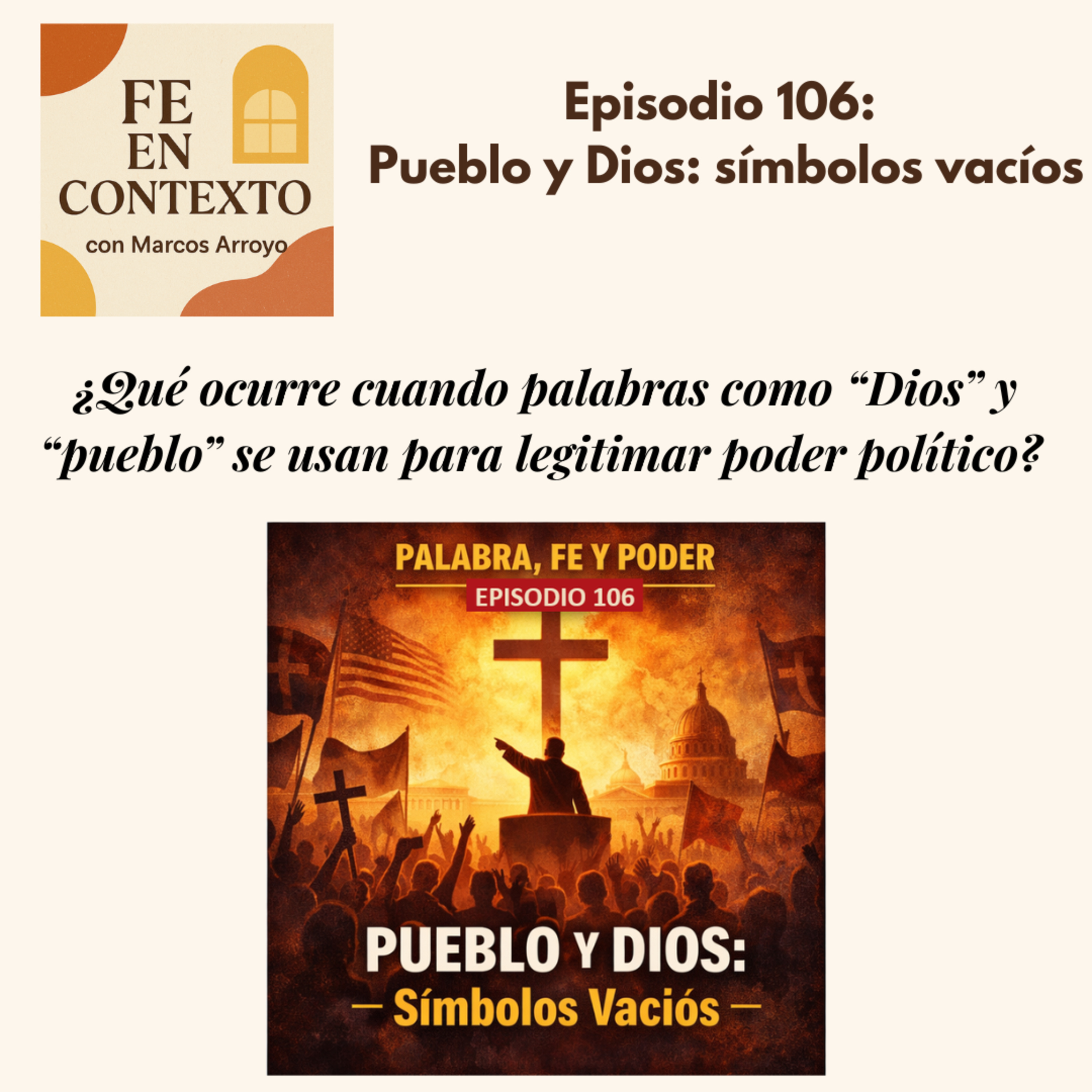 Episodio 106: Pueblo y Dios: símbolos vacíos episode artwork
