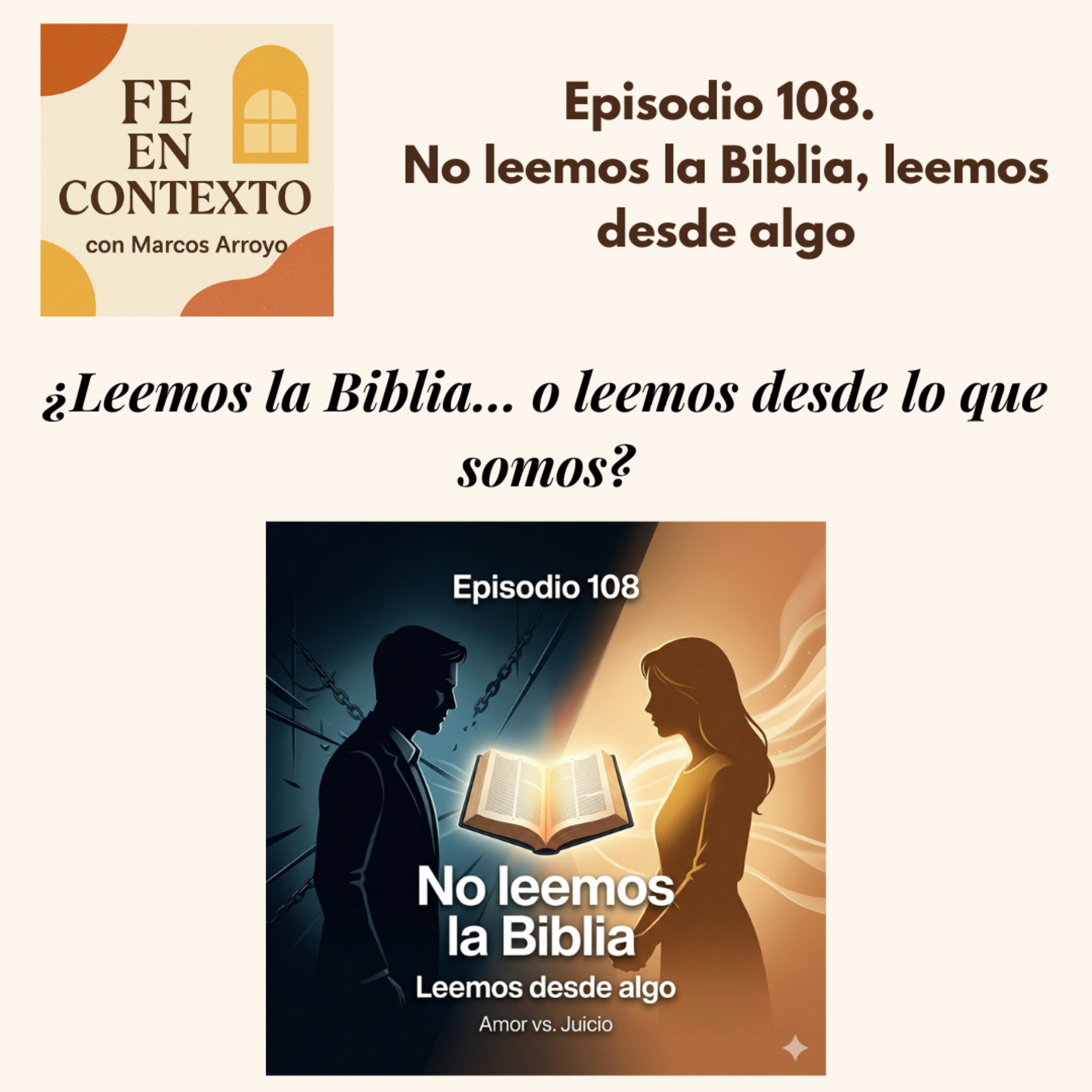 Episodio 108. No leemos la Biblia, leemos desde algo episode artwork