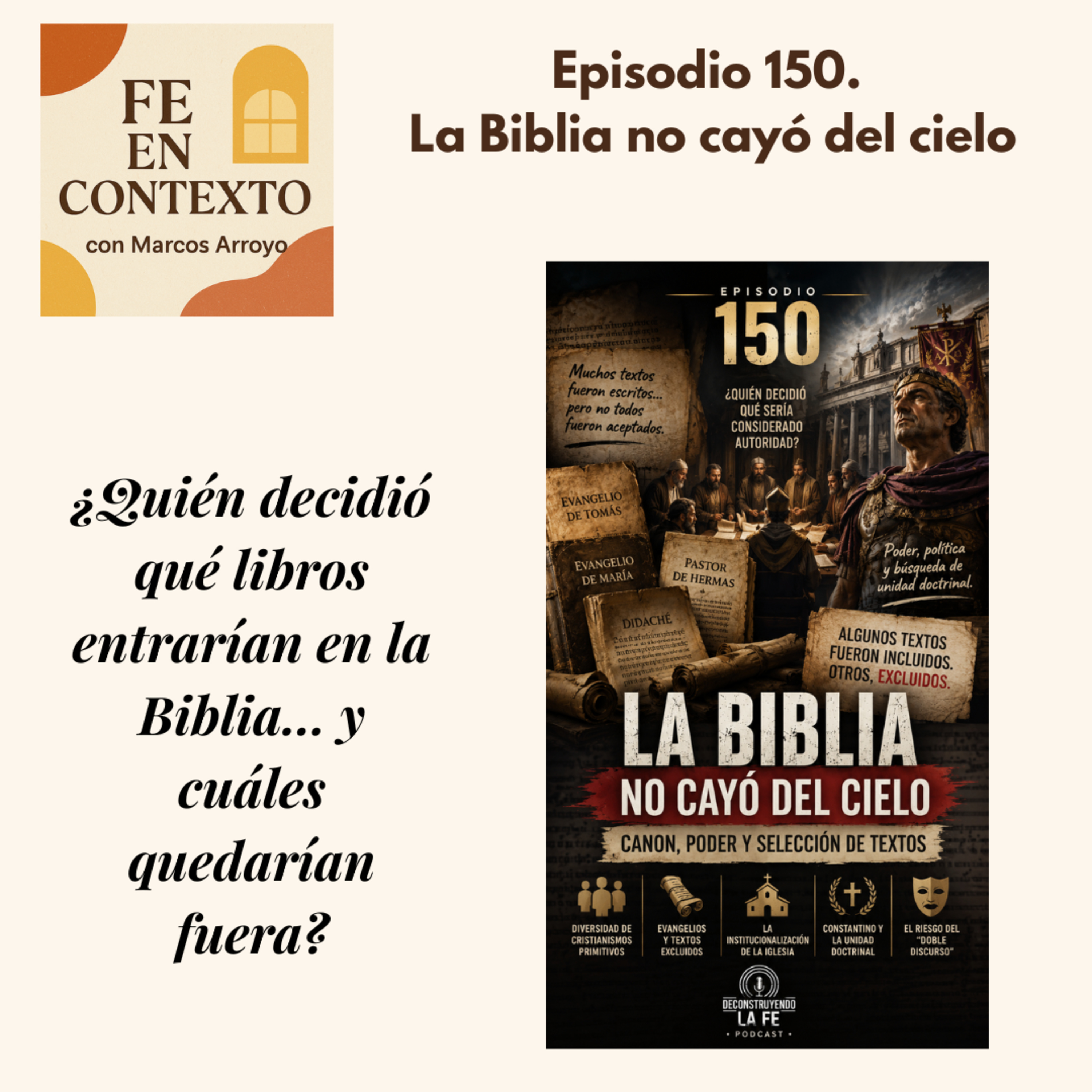 Episodio 150. La Biblia no cayó del cielo. episode artwork