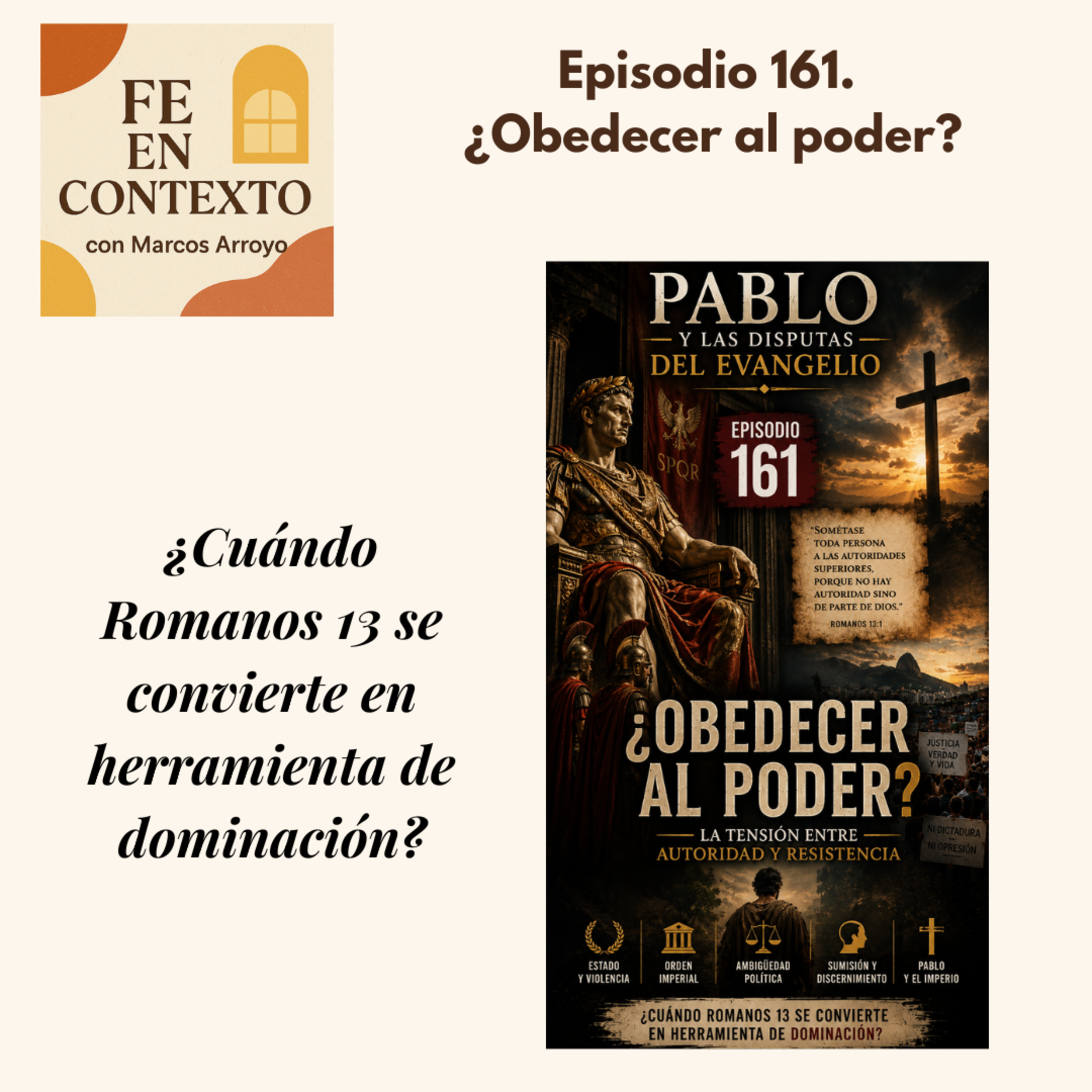 Episodio 161. ¿Obedecer al poder? episode artwork