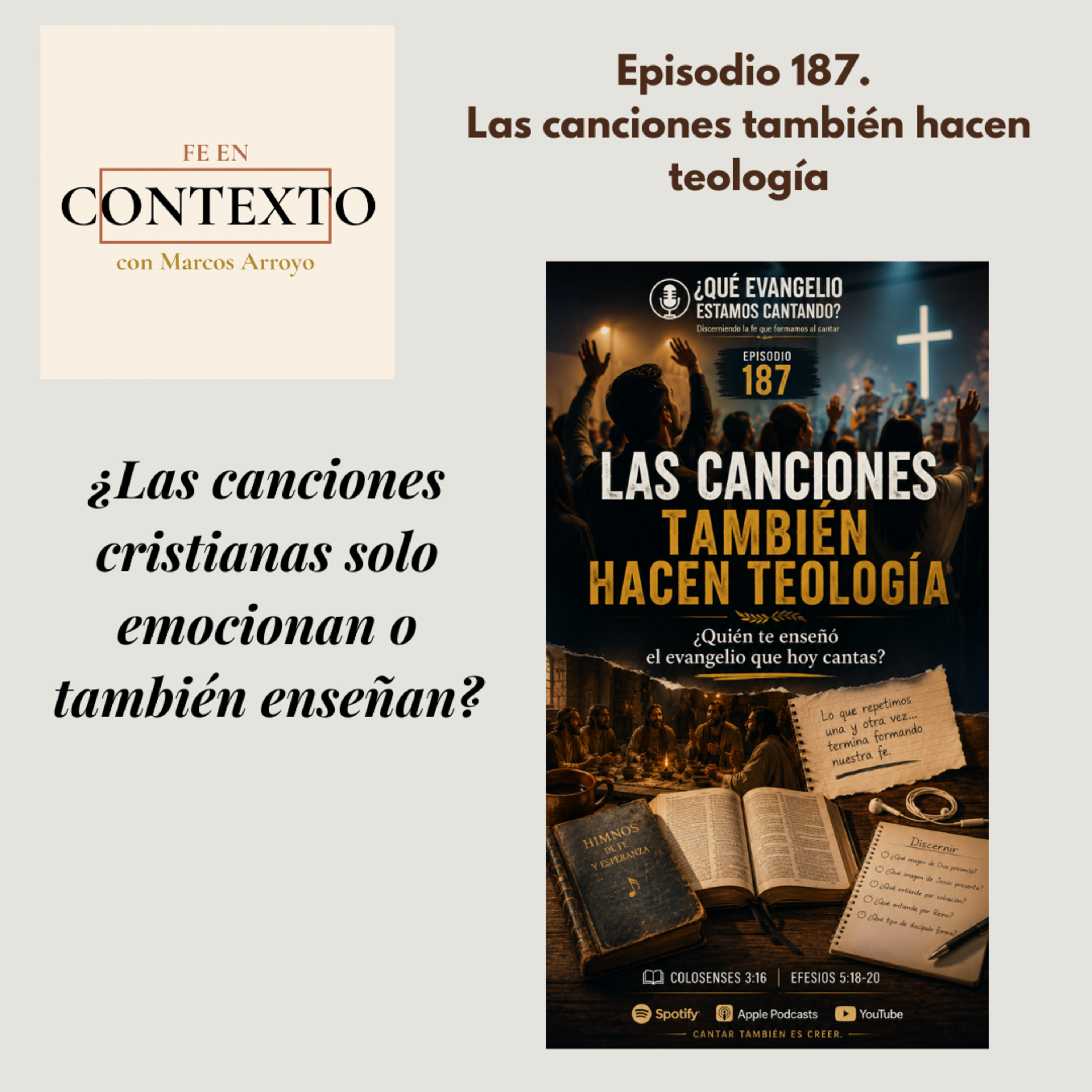 Episodio 187. Las canciones también hacen teología episode artwork