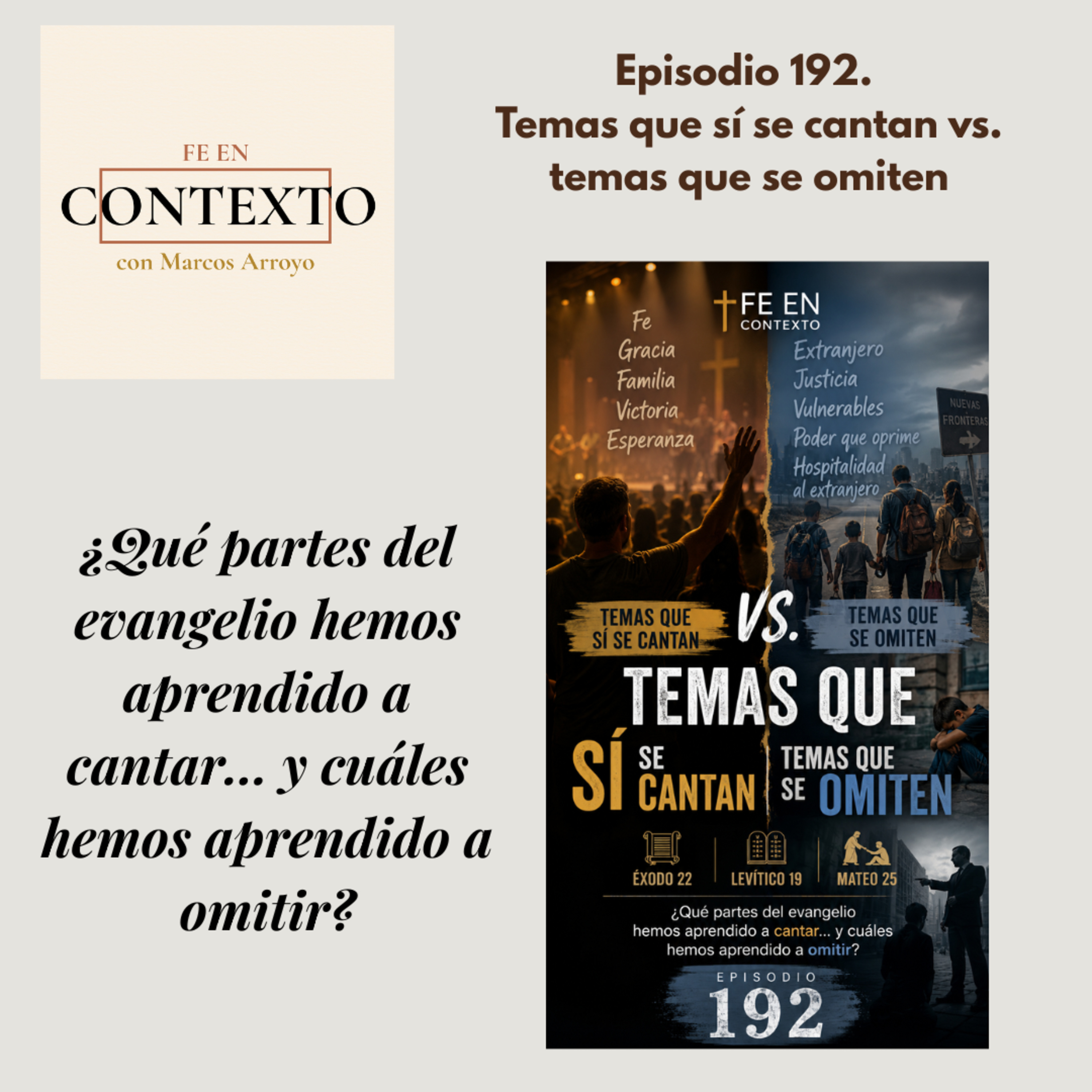 Episodio 192. Temas que sí se cantan vs. temas que se omiten episode artwork
