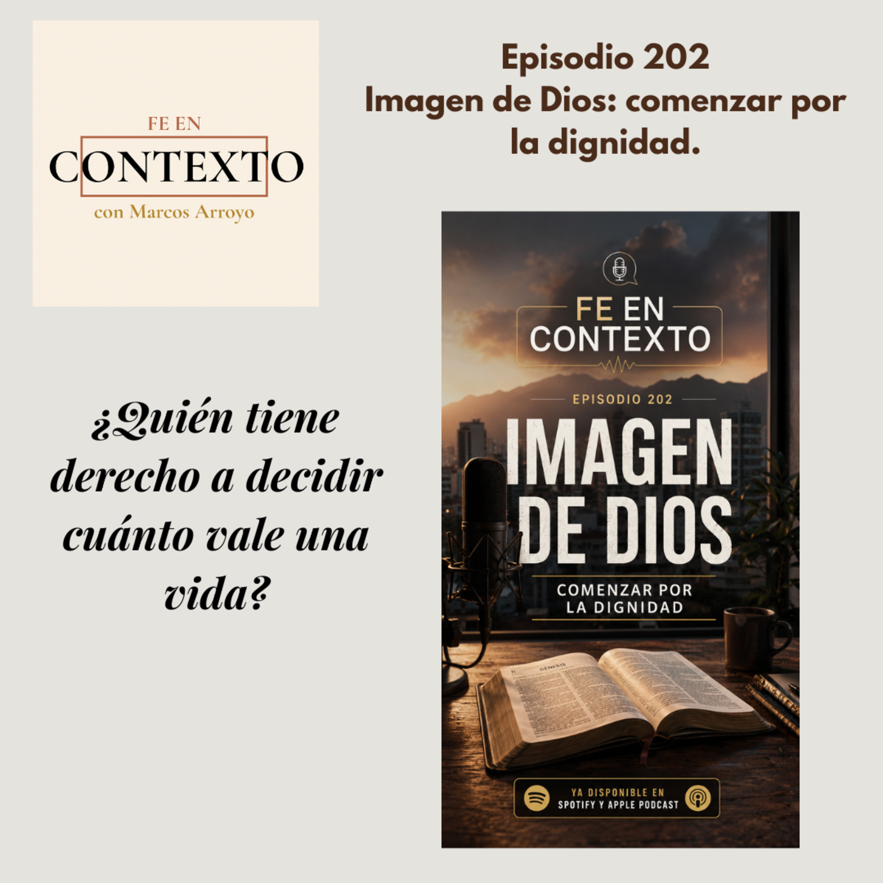 Episodio 202. “Imagen de Dios": comenzar por la dignidad episode artwork