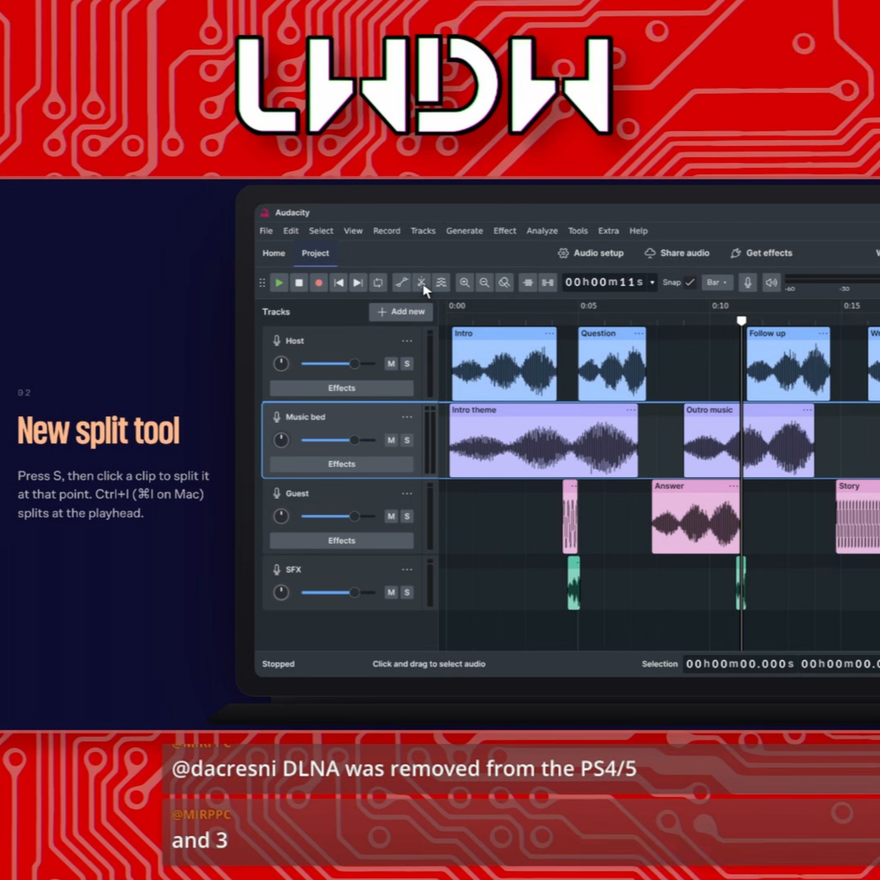Audacity 4.0 and Intel NPUs on Linux