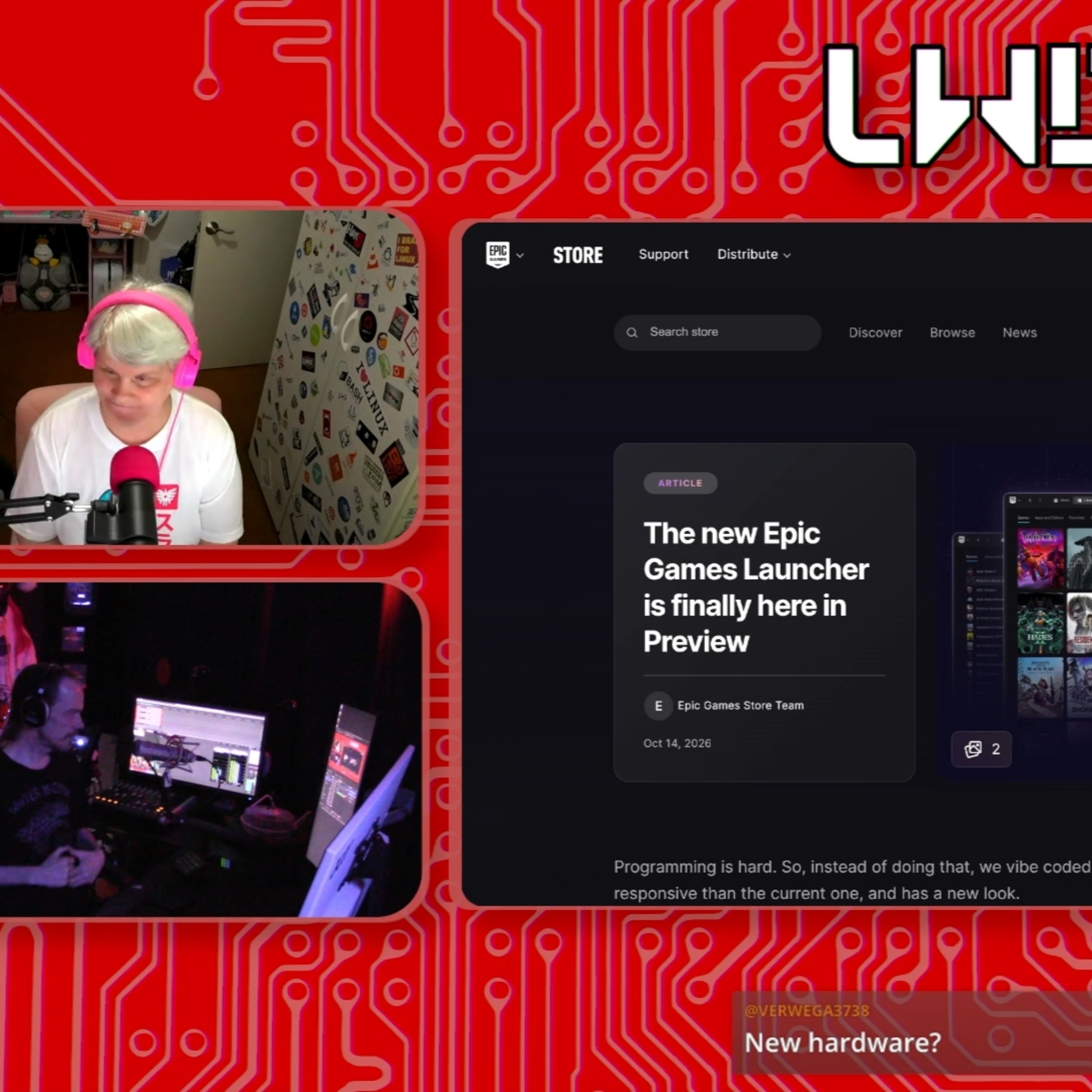 Epic Games Launcher Linux BETA, Ethernet Audio Interfaces, 16-Core ARM!  episode artwork