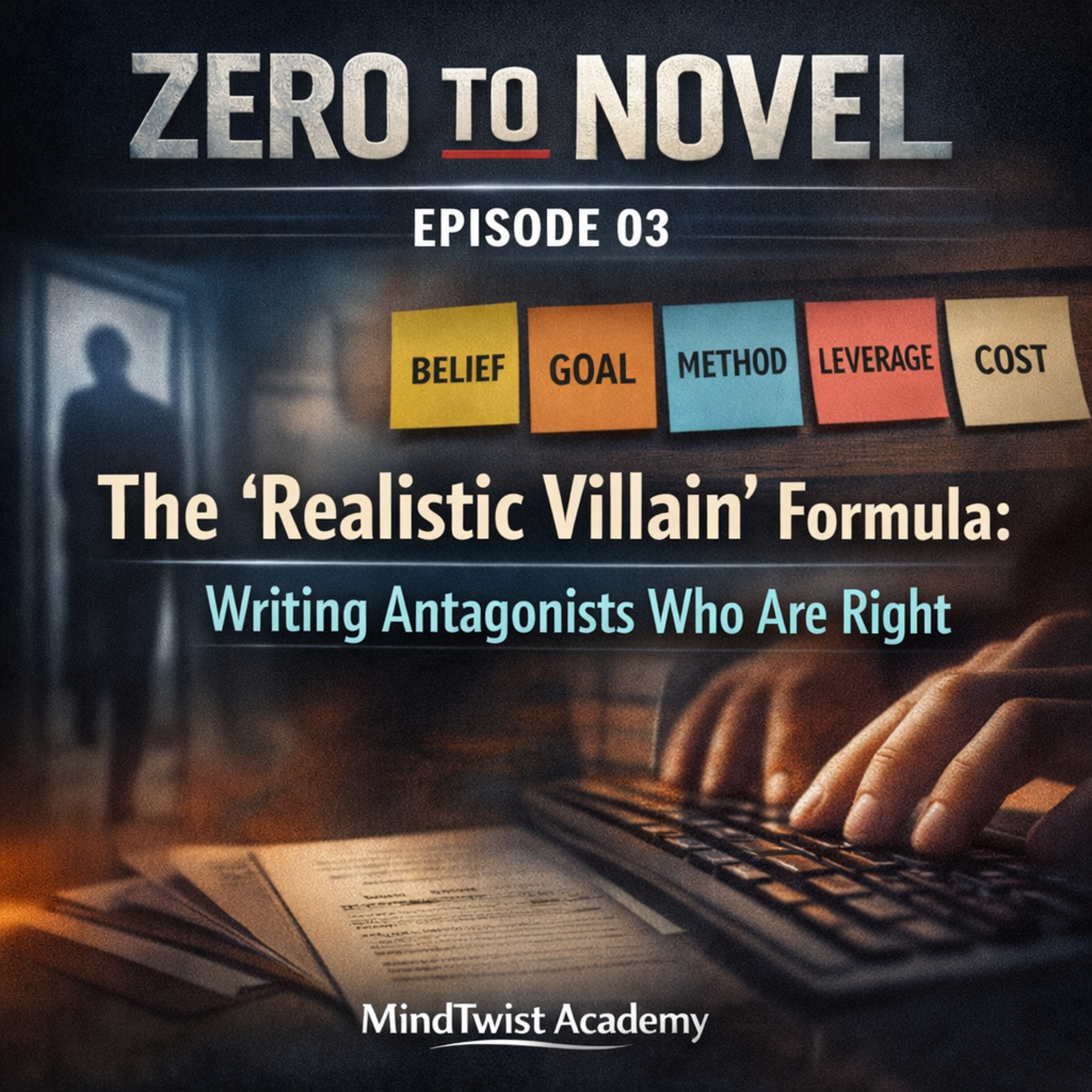 Zero to novel (Ep 3) The "Realistic Villain" Formula: Writing Antagonists Who Are Right episode artwork