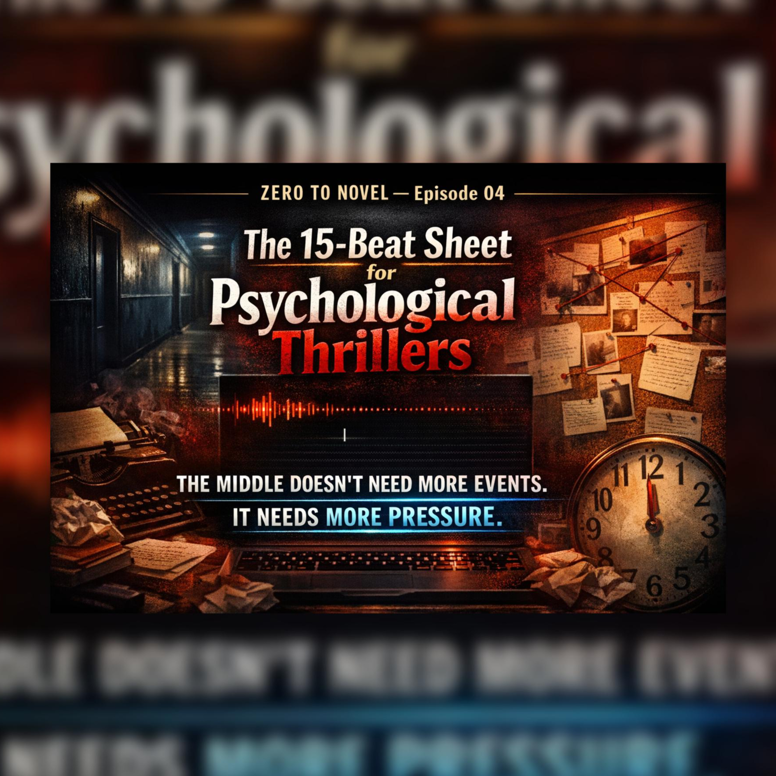 Zero to novel (Ep 4) The 15-Beat Sheet for Psychological Thrillers (How to Stop the Middle From Dying) episode artwork