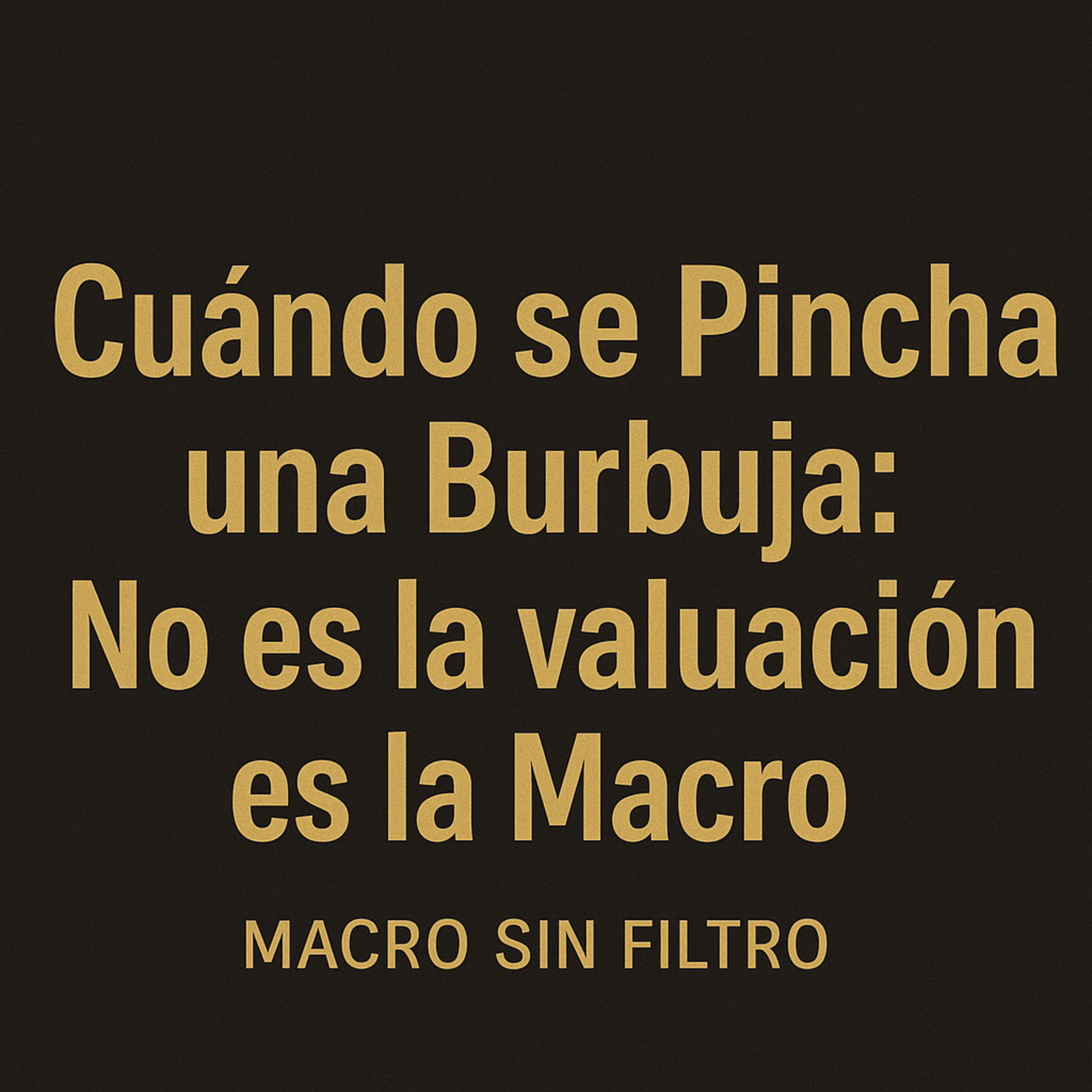 Cuándo se Pincha una Burbuja: No es la valuacion, es la Macro episode artwork