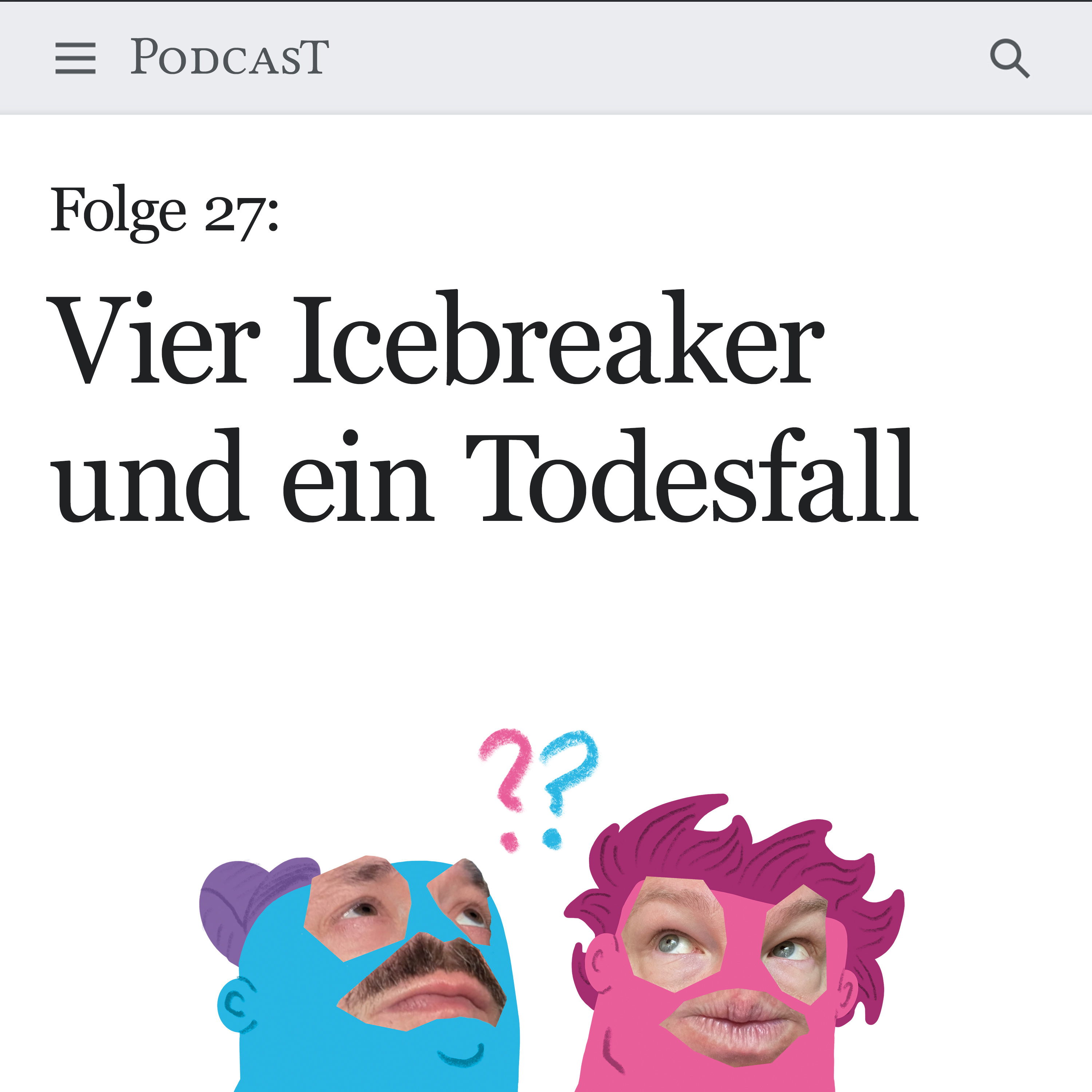 Vier Icebreaker und ein Todesfall episode artwork