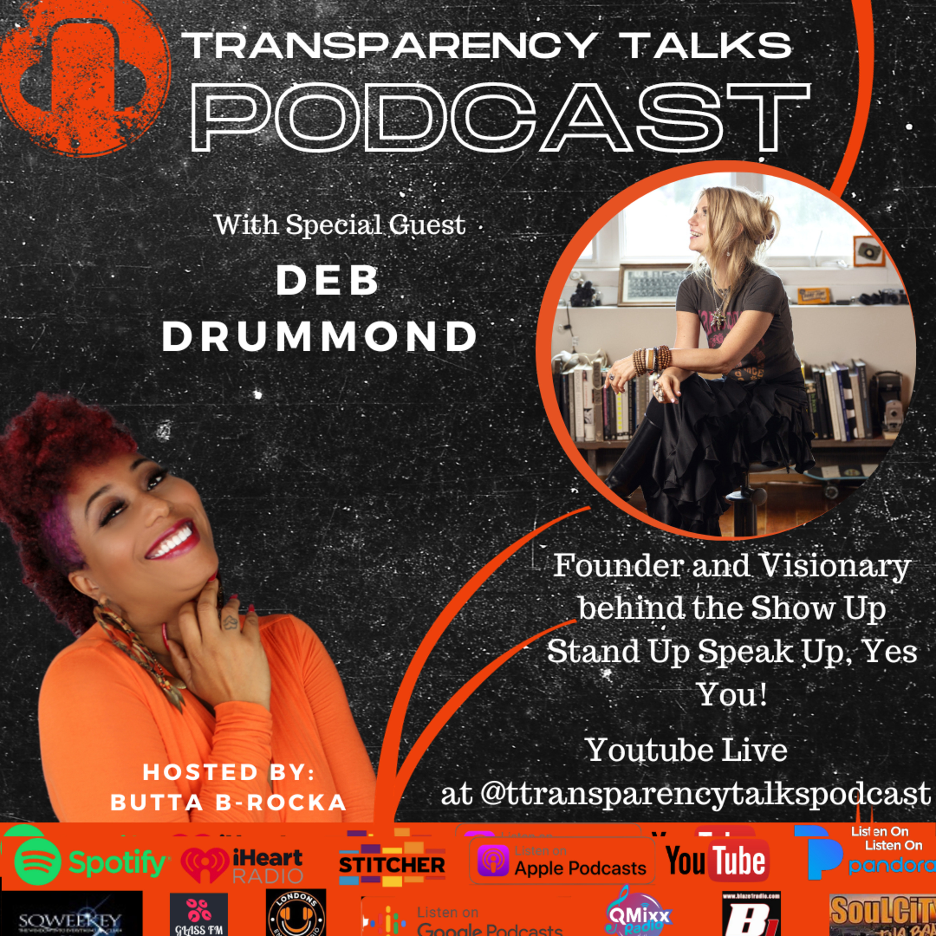 Deb Drummond- Founder and Visionary behind the Show Up Stand Up Speak Up episode artwork