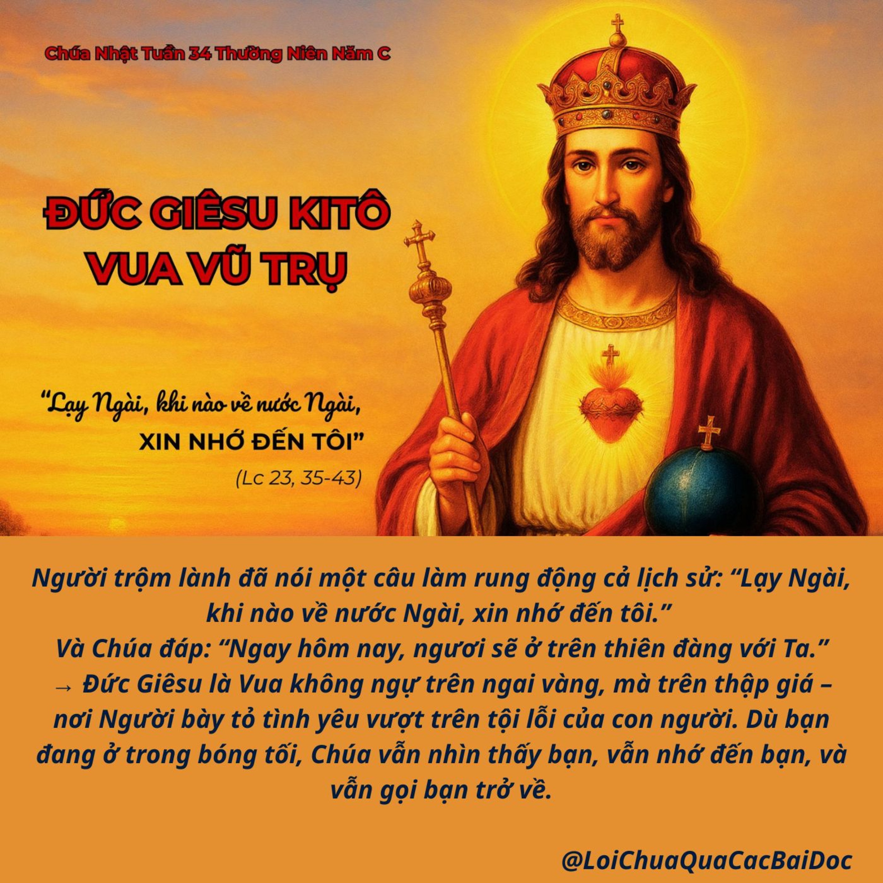 [23/11/2025] Lời Chúa Chúa Nhật – Tuần XXXIV Thường Niên (Năm C), Đức Giêsu Kitô Vua Vũ Trụ episode artwork