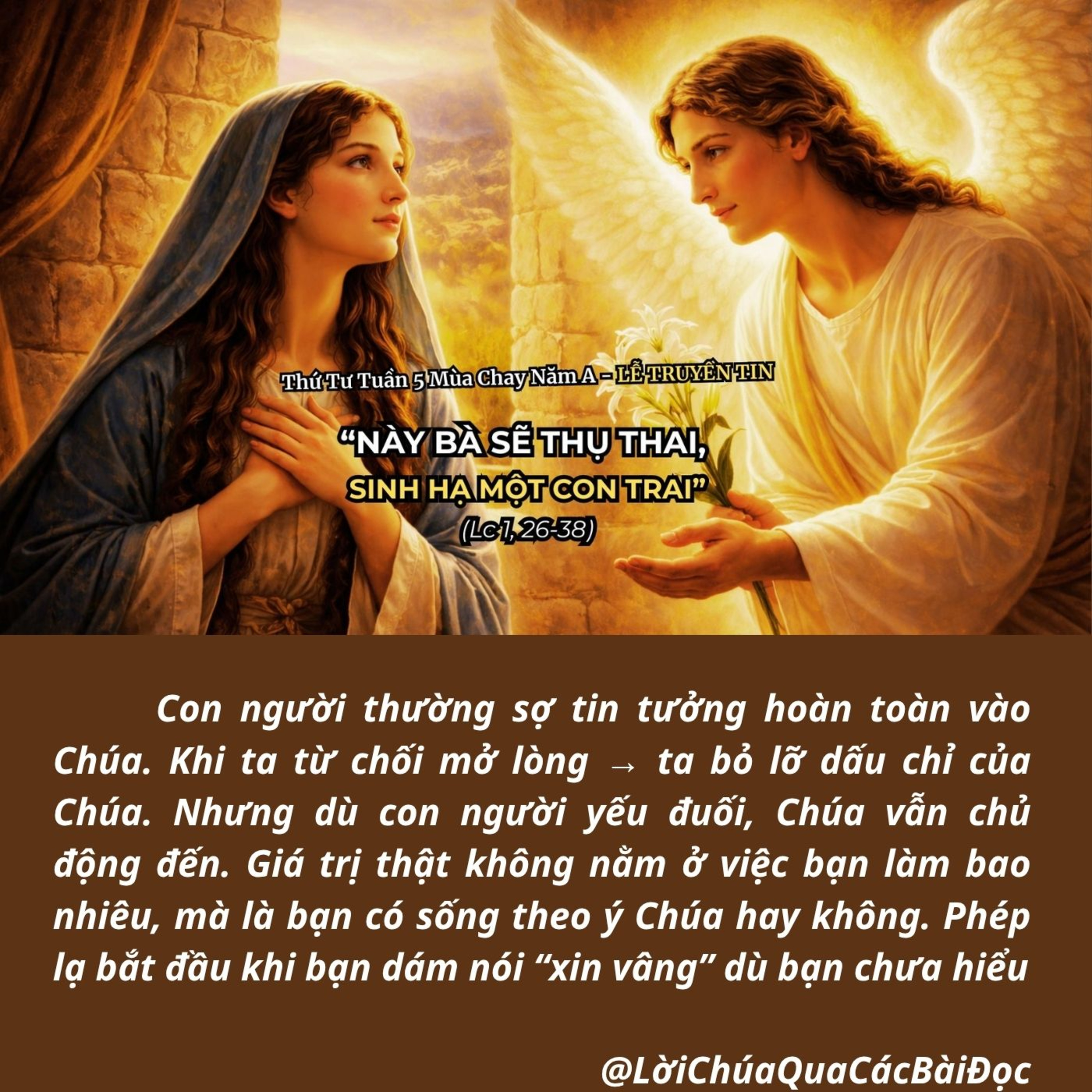 [25/03/2026] Lời Chúa Hôm Nay – Thứ Tư Tuần 5 Mùa Chay Năm A, Lễ Truyền Tin episode artwork