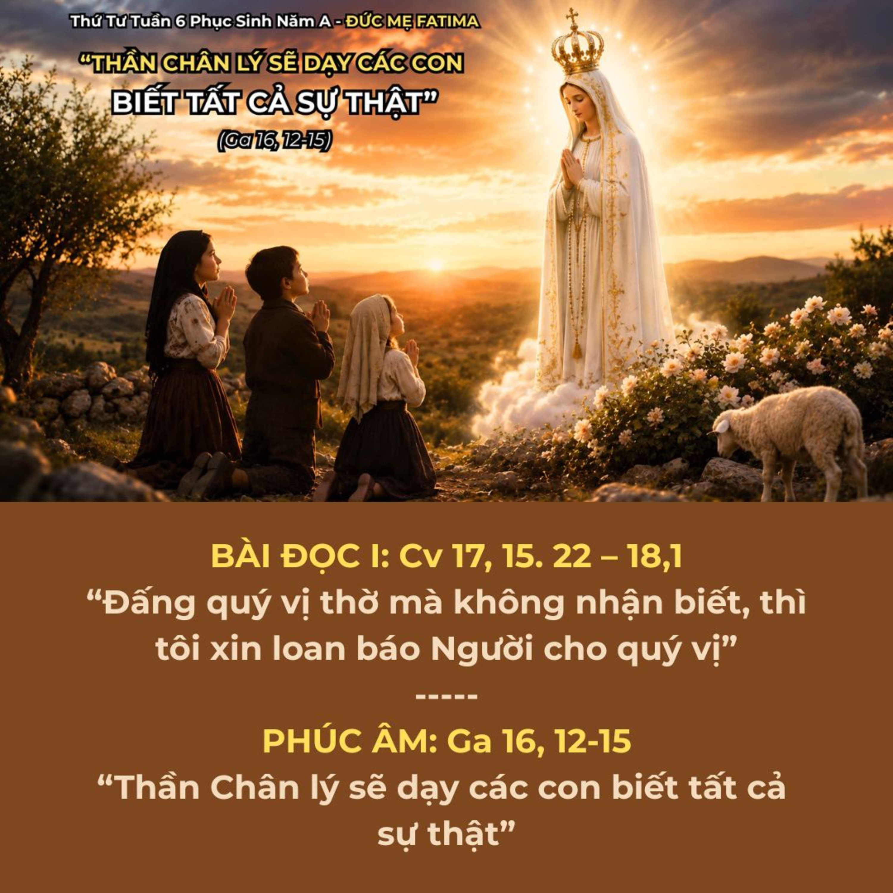 [13/05/2026] Lời Chúa Hôm Nay – Thứ Tư Tuần 6 Phục Sinh Năm A episode artwork