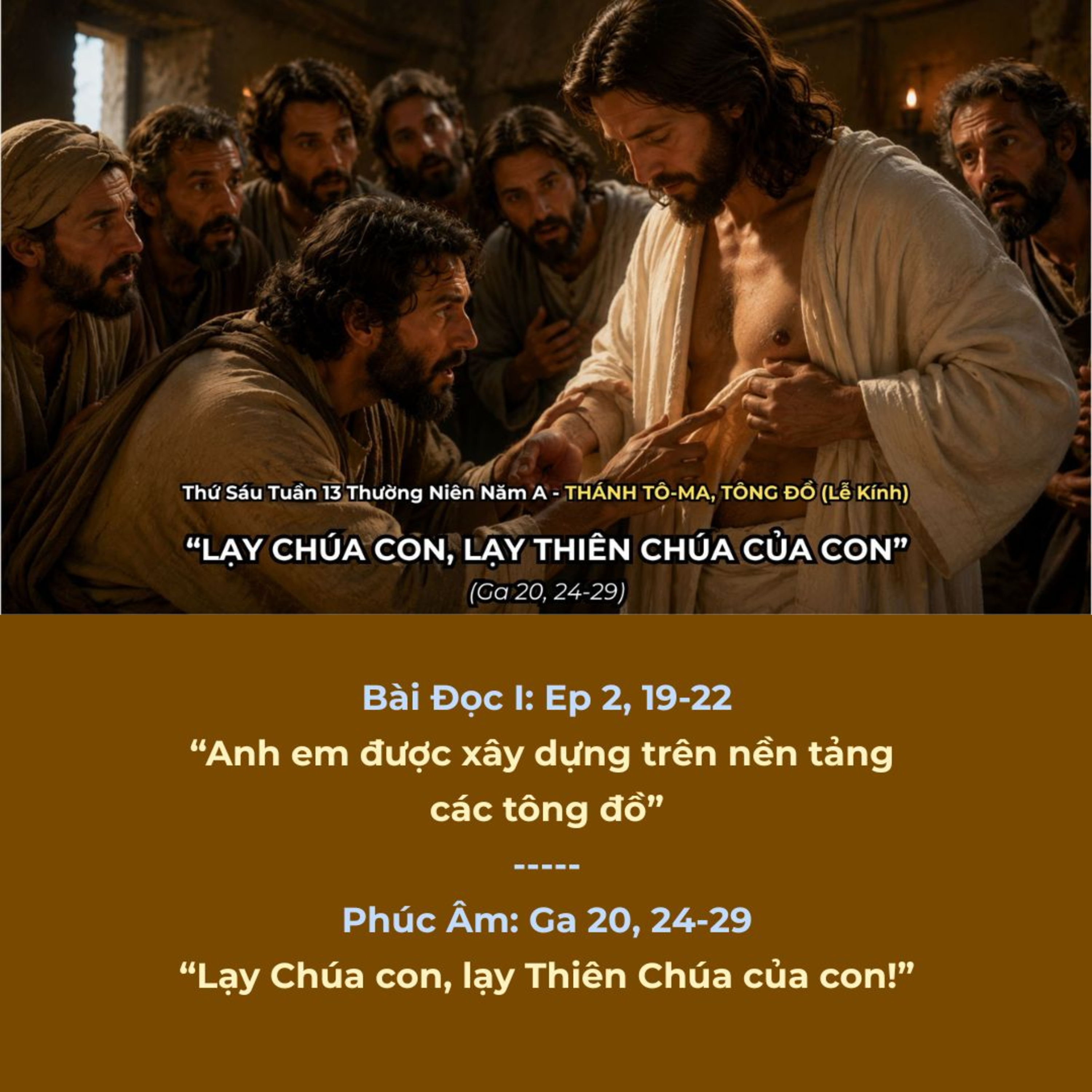 [03/07/2026] Lời Chúa Hôm Nay – Thứ Sáu Tuần 13, lễ kính Thánh Tôma Tông Đồ | Bài Đọc & Suy Niệm Lời Chúa episode artwork